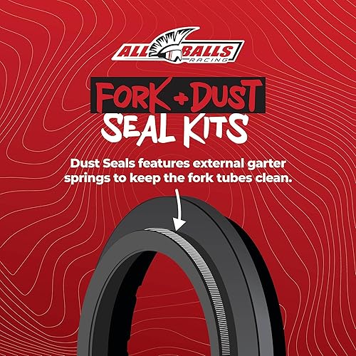 Miniatura 4 de All Balls Racing 56-129 Kit de retenes de horquilla y polvo compatible con/repuesto para Honda, Kawasaki, Suzuki, Yamaha