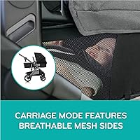 Vista 10 de Evenflo Sistema de viaje Pivot Suite con asiento infantil LiteMax para automóvil con barra antirrebote, color gris Devon