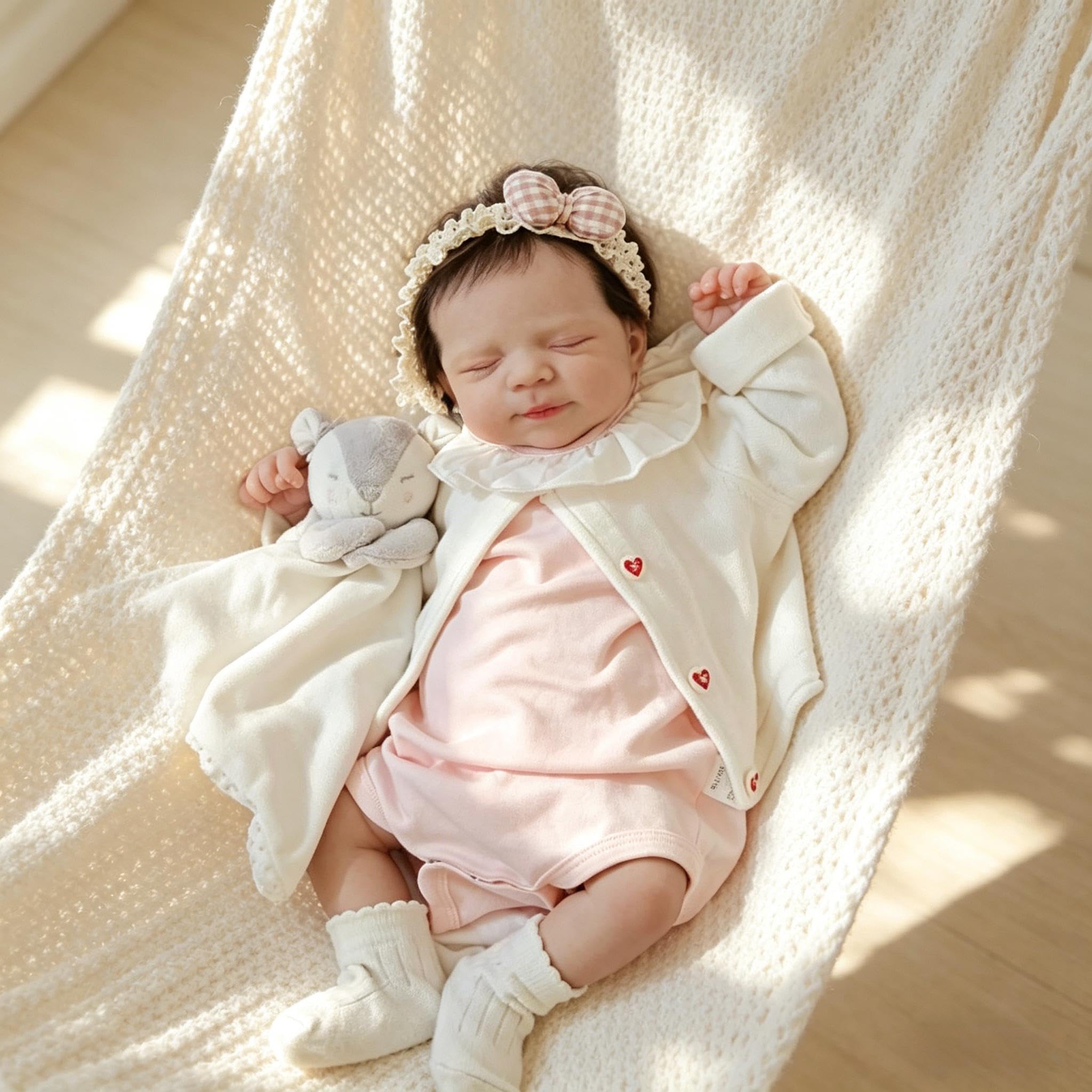RXDOLL 45 cm realistyczne lalki dla noworodka, dla dziewczynki, śpiące lalki Reborn Baby Doll, silikonowe, na całe ciało, winylowe, realistyczne, anatomicznie poprawne, lalki dla niemowląt z zabawkami