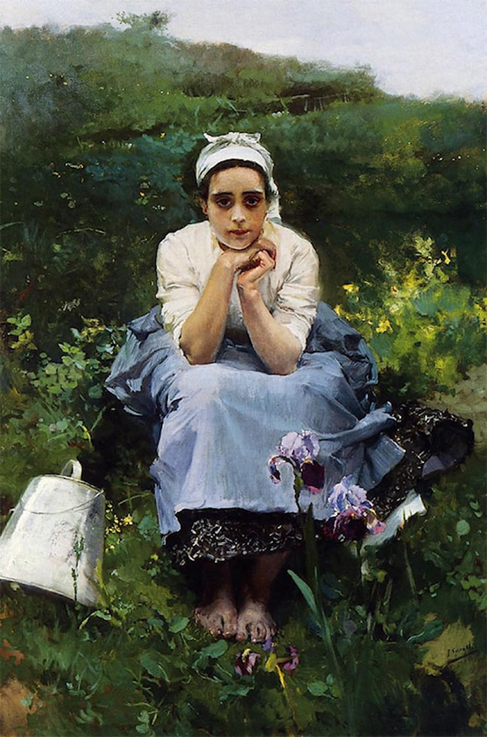 POSTERIIk Famous Print Pop Art Wall Art Graffiti the Milkmaid by Joaquin Sorolla Y Bastida Art Prints for Home Decor 60x90cm