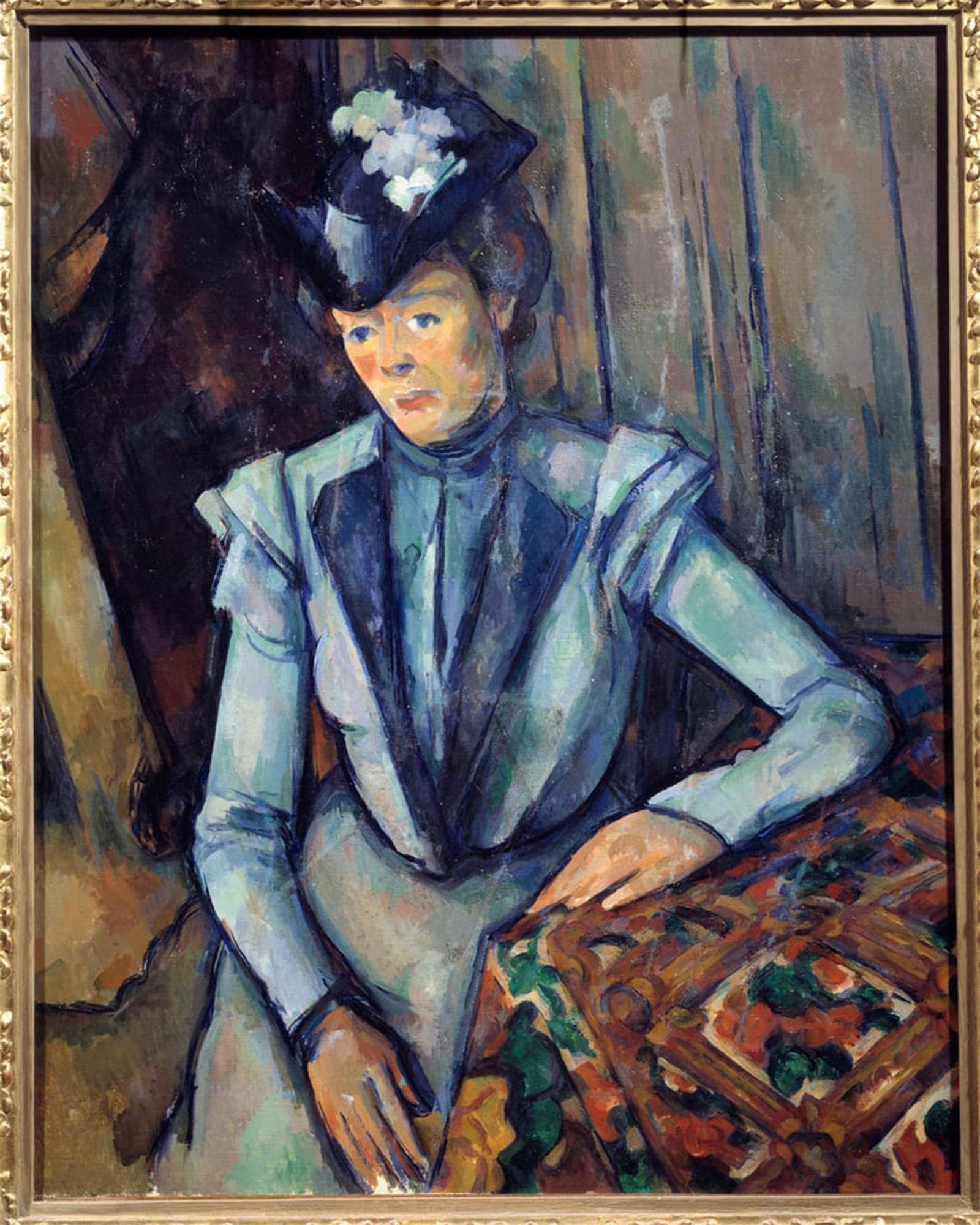 SERENDIPITP Abstract Painting Mural Print Picture Wall Decor Painting Woman Inpainting by Paul Cézanne Vintage Wall Artwork for Home Decor 60x90cm