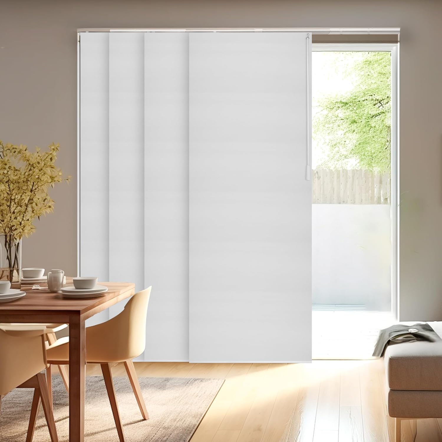 CHICOLOGY Sliding Door Blinds , Blinds for Sliding Glass Doors , Sliding Glass Door Blinds , Vertical Blinds for Patio Doors , Room Divider , Skyrise Grey (Light Filtering) W:46-86 x H: 0-96 inch
