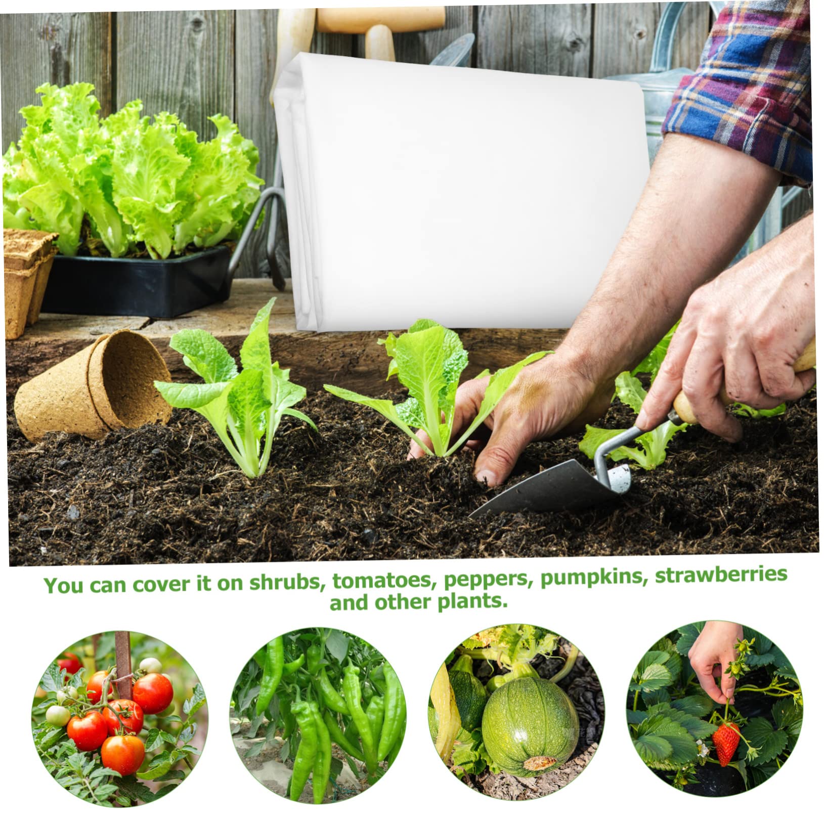 HEMOTON Voile D’hivernage en Non-tissé Blanc pour 2 Pièces Plantes