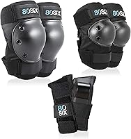 80Six Kids Multi-Sport Pad Set: Wrist Guards, Elbow & Knee Pads for Skateboarding, Biking, Scooter, Roller Skating