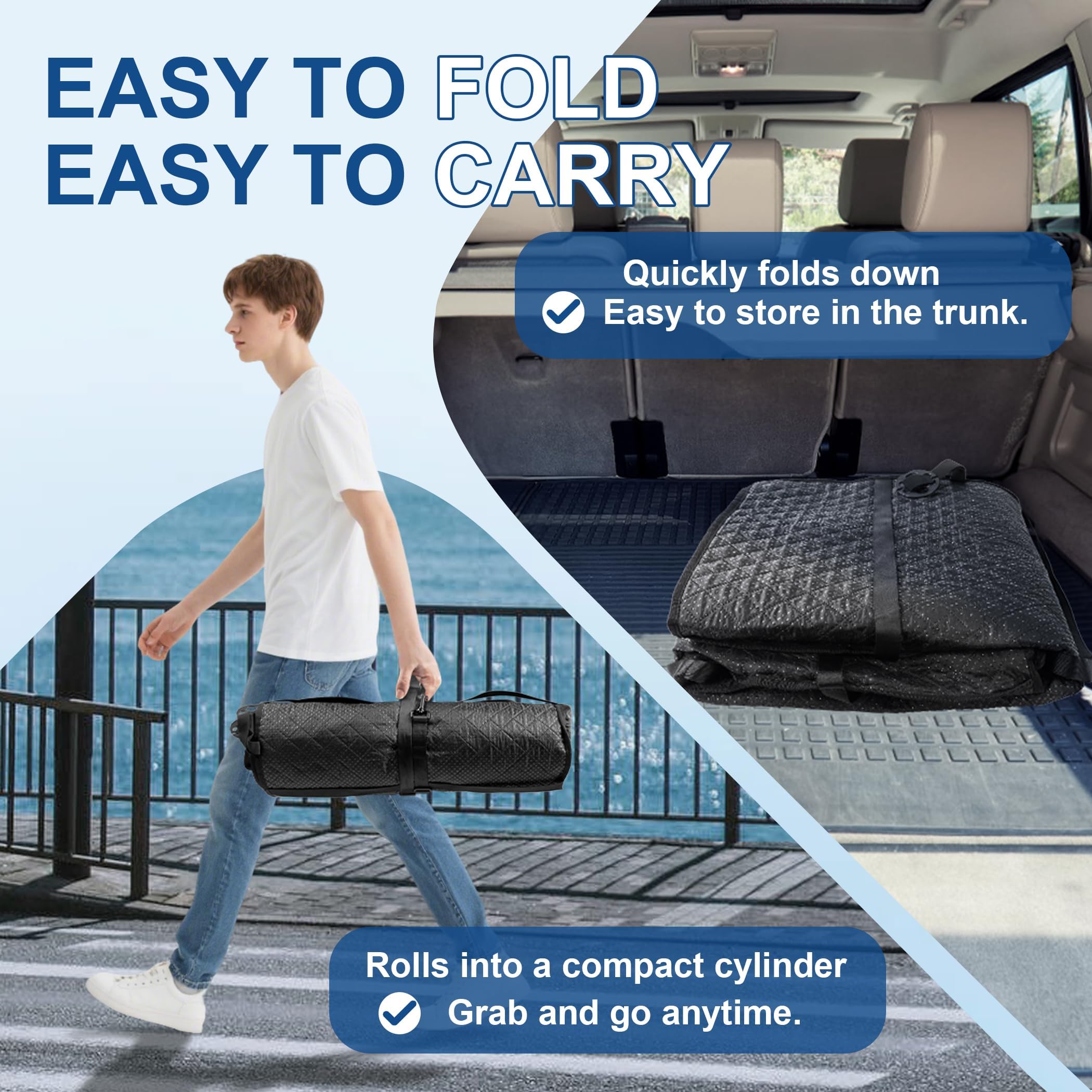 Dog Car Seat Cover – Waterproof Scratch Proof Pet Hammock with Heavy Duty Oxford Fabric Nonslip Backing Soft Padding Easy to Clean Universal Fit for Cars SUVs and Trucks Travel Protection - image 4