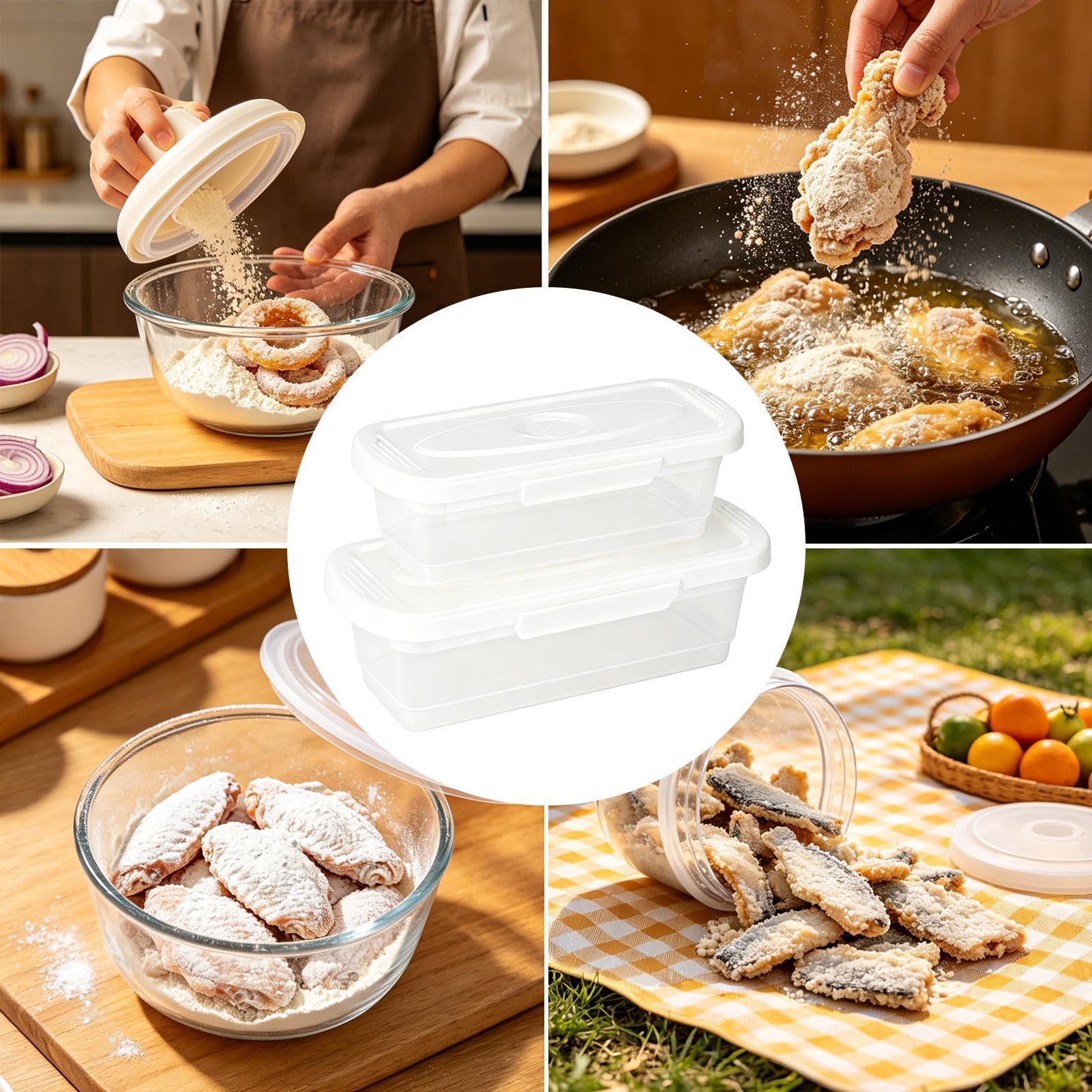 Genérico salvagoccia utensili da cucina 2 pezzi con vassoio | Recipiente agitatore per impastare pesce, anelli, pollo, verdure, casa, sala da pranzo e cucina