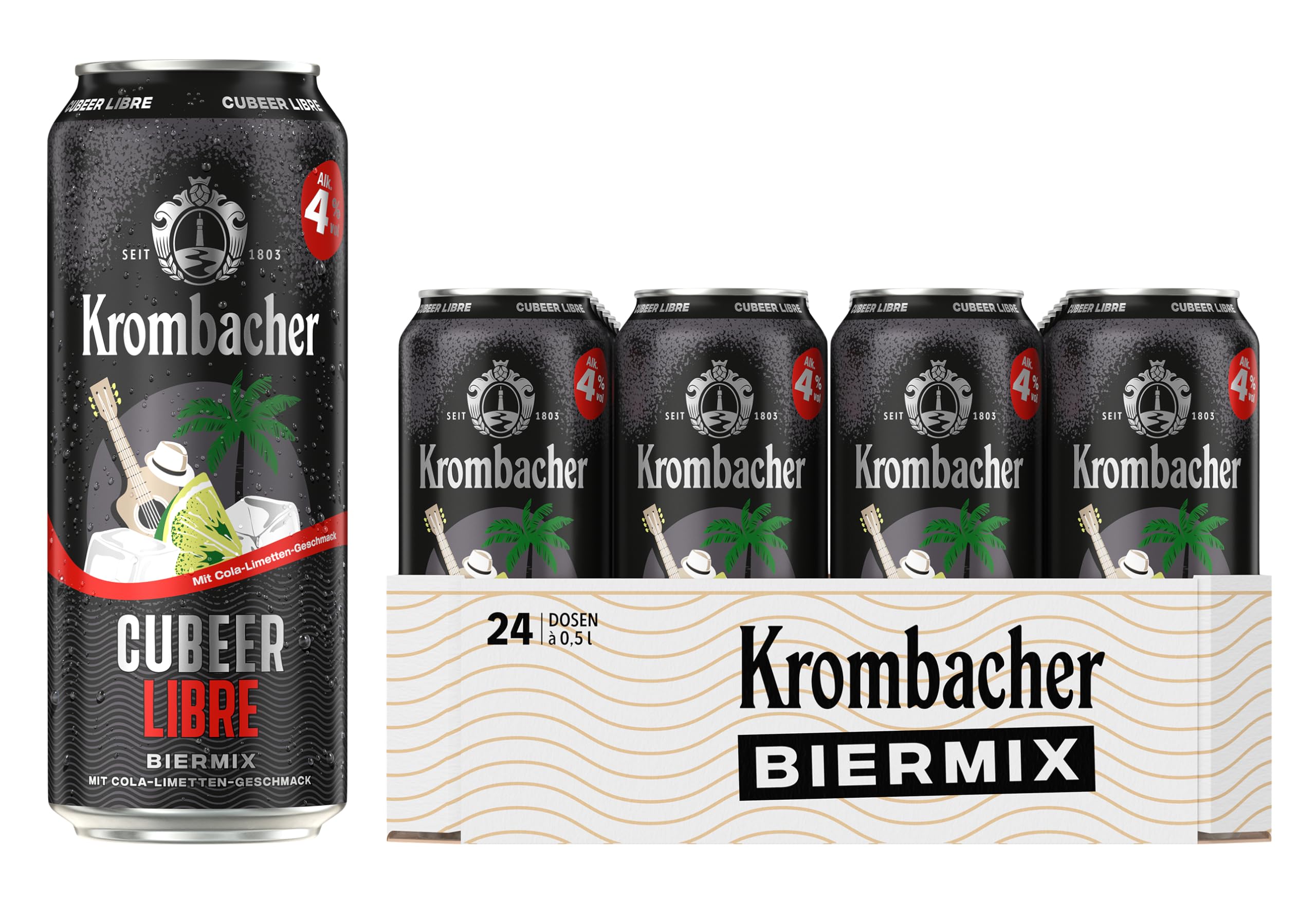 Krombacher Cubeer Libre Biermix 24er Dosentray