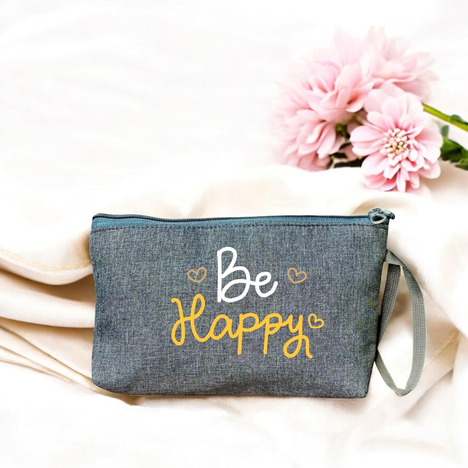 Atvfit polyester bag with hidden pocket and handle, compact organizer for necessary, 6 inch x 10 inch (stay happy) Atvfit polyester bag with hidden pocket and handle, compact organizer for necessary, 6 inch x 10 inch (stay happy)