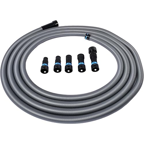 Cen-Tec Systems 94731 Quick Click 30 Ft. Hose for Home and Shop Vacuums with Expanded Multi-Brand Power Tool Adapter Set for Dust Collection