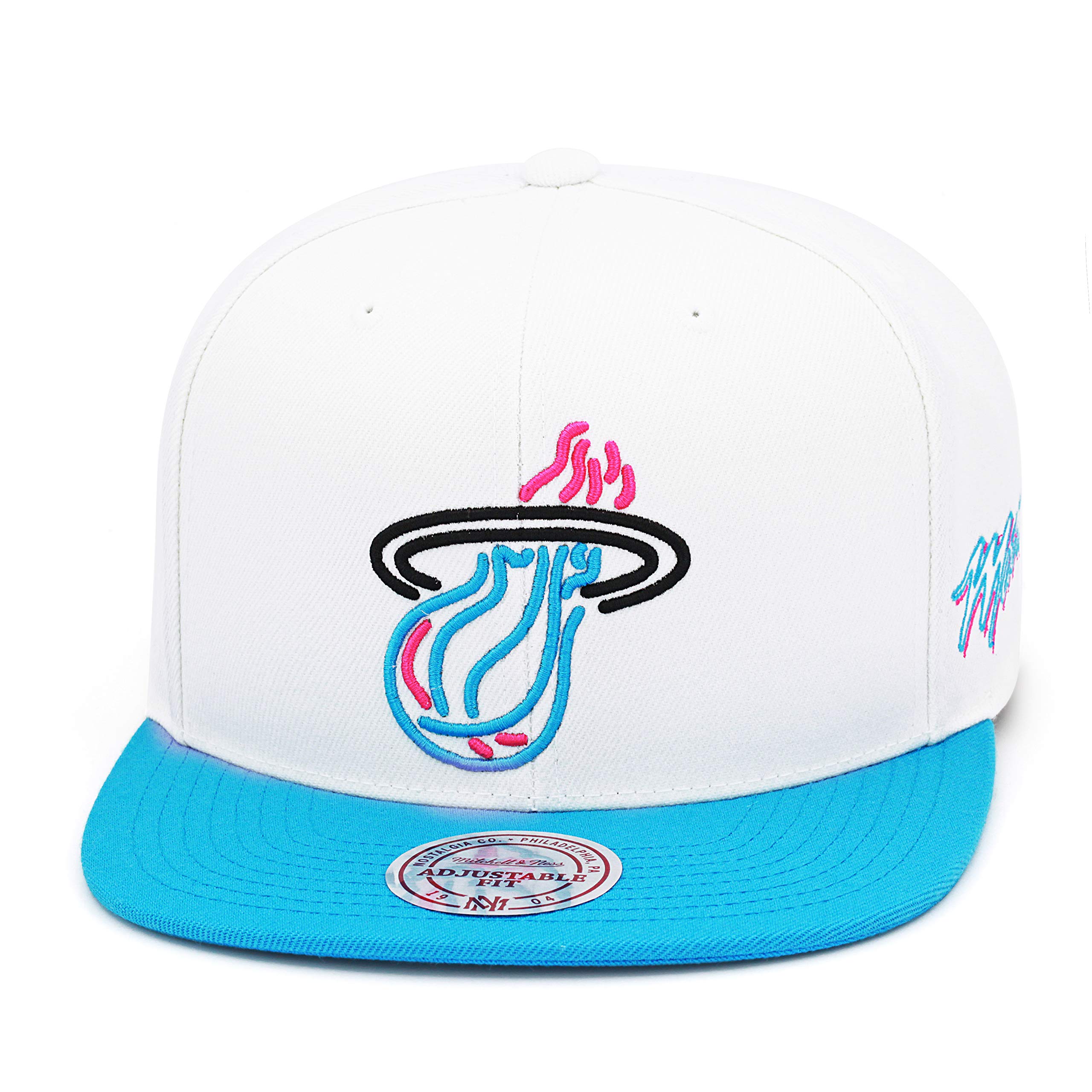 Mitchell And Ness Miami Heat Snapback Hat For Men Miami