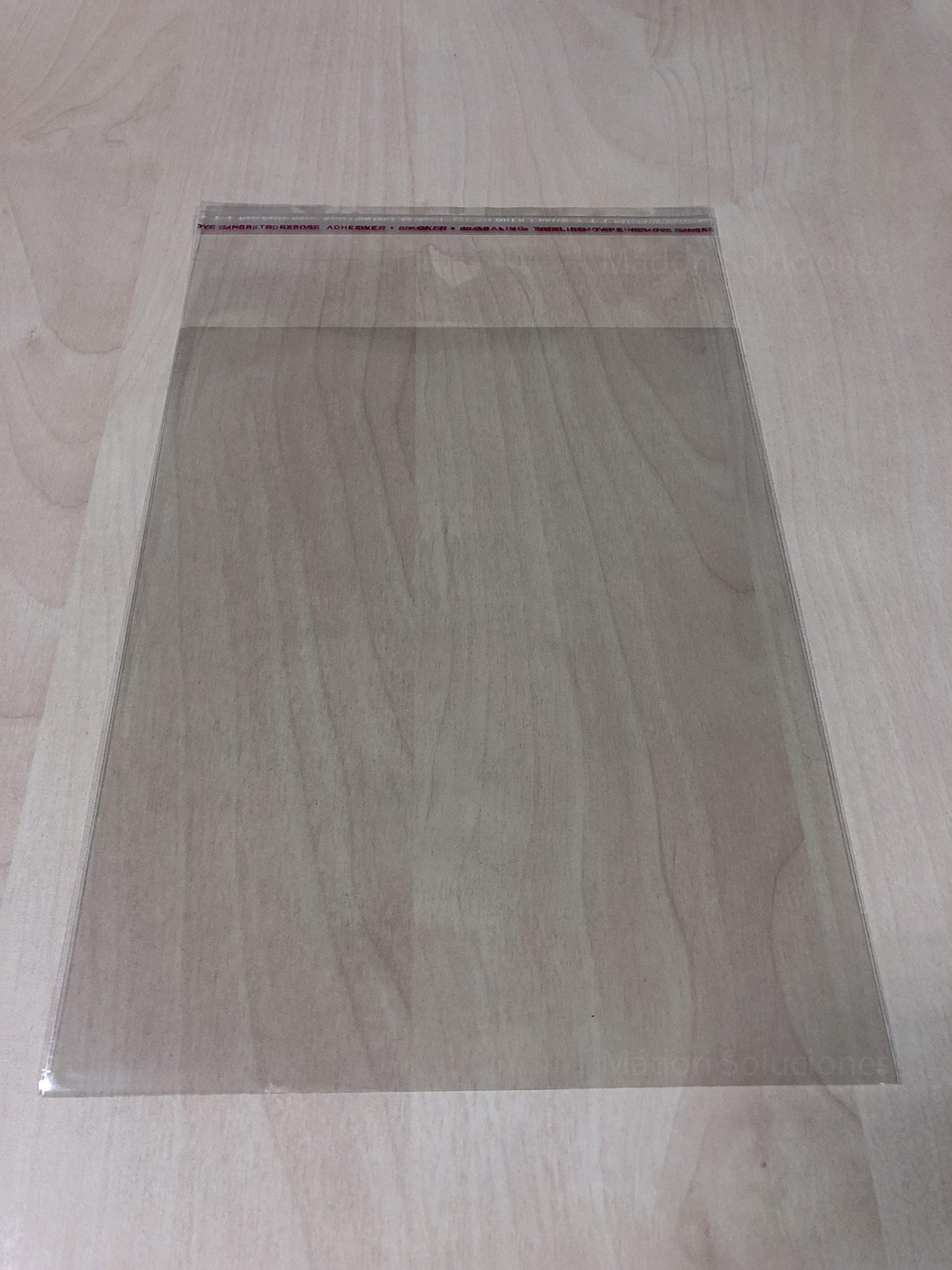 100 Custodie per astucci DVD da 14 mm con linguetta di chiusura adesiva riutilizzabile e superficie lucida di Mádori Soluzioni Cellulofan Protezione Antistatica Standard Autosigillante Colla DVD 14