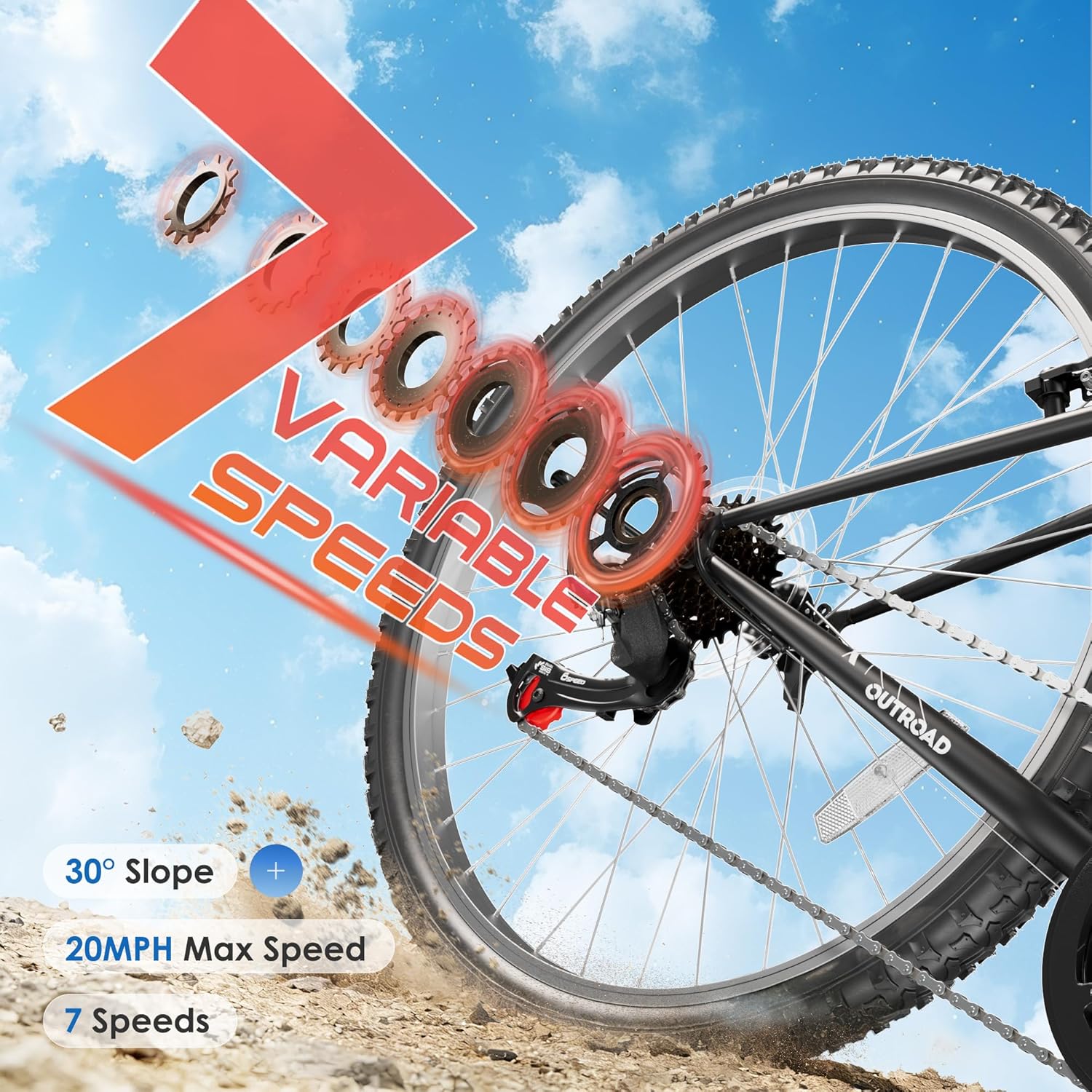 Max4out 26 inch 7-Speed Commuter Bicycle,Men's Cruiser Bike/Mountain Bike/Hybrid Bicycle,V Brake,Metal Frame, Adult Bike (Black, White, Blue, Green, Purple, Pink)