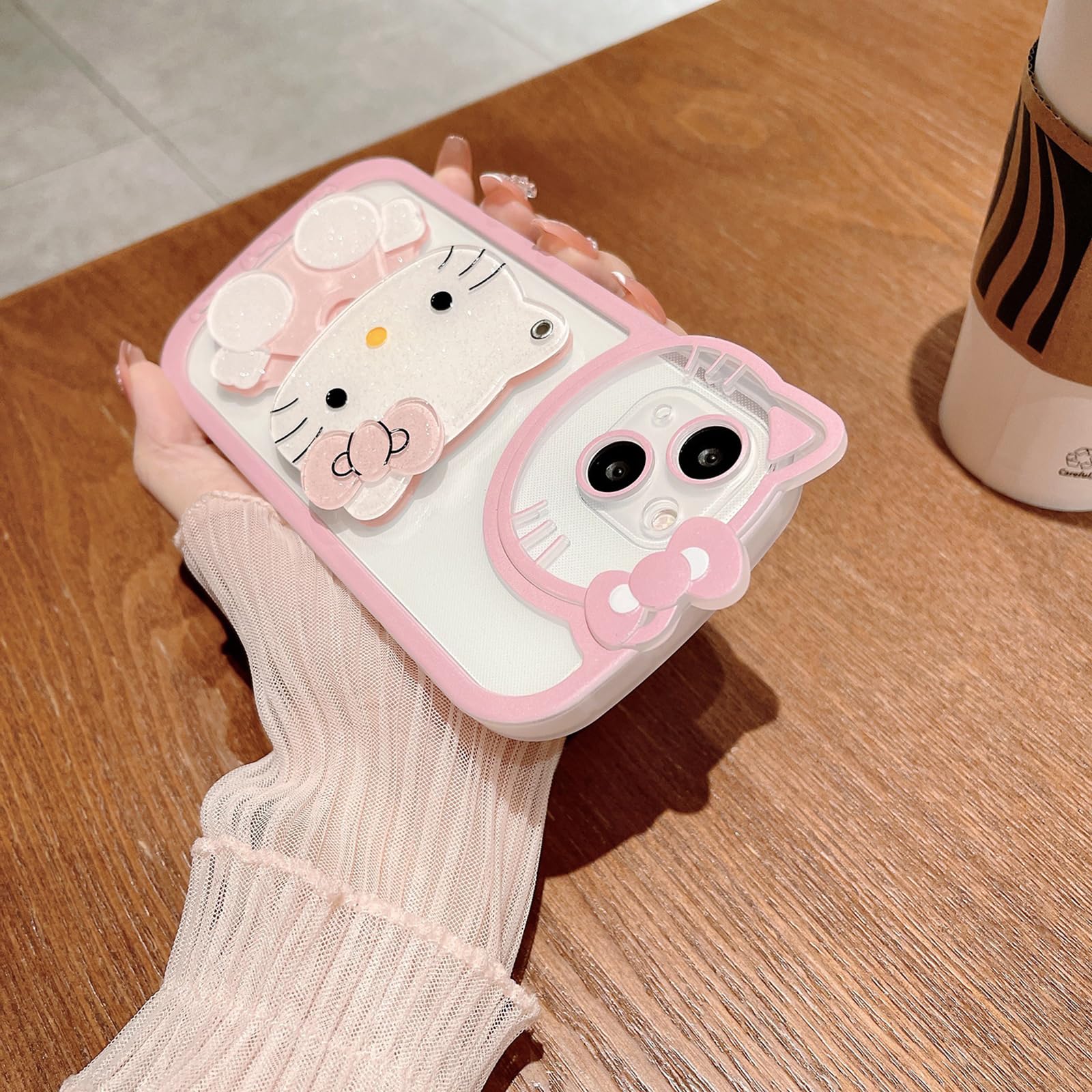 Amazon.com: XXYUIKEZI for iPhone 15 Kawaii Cartoon Cute Pink Phone