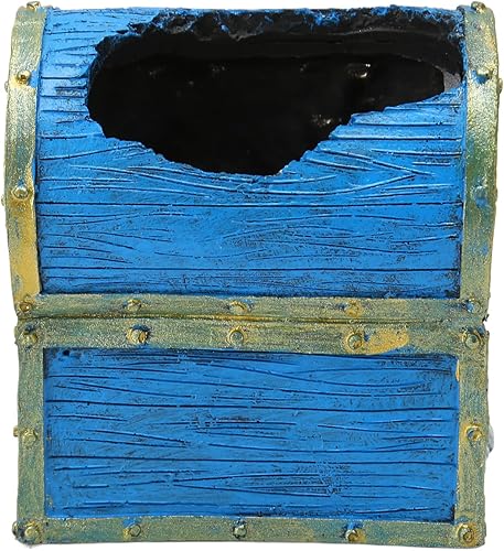 Miniatura 6 de Tnfeeon Adorno de cofre del tesoro del acuario - Escondite de decoración de pecera de resina