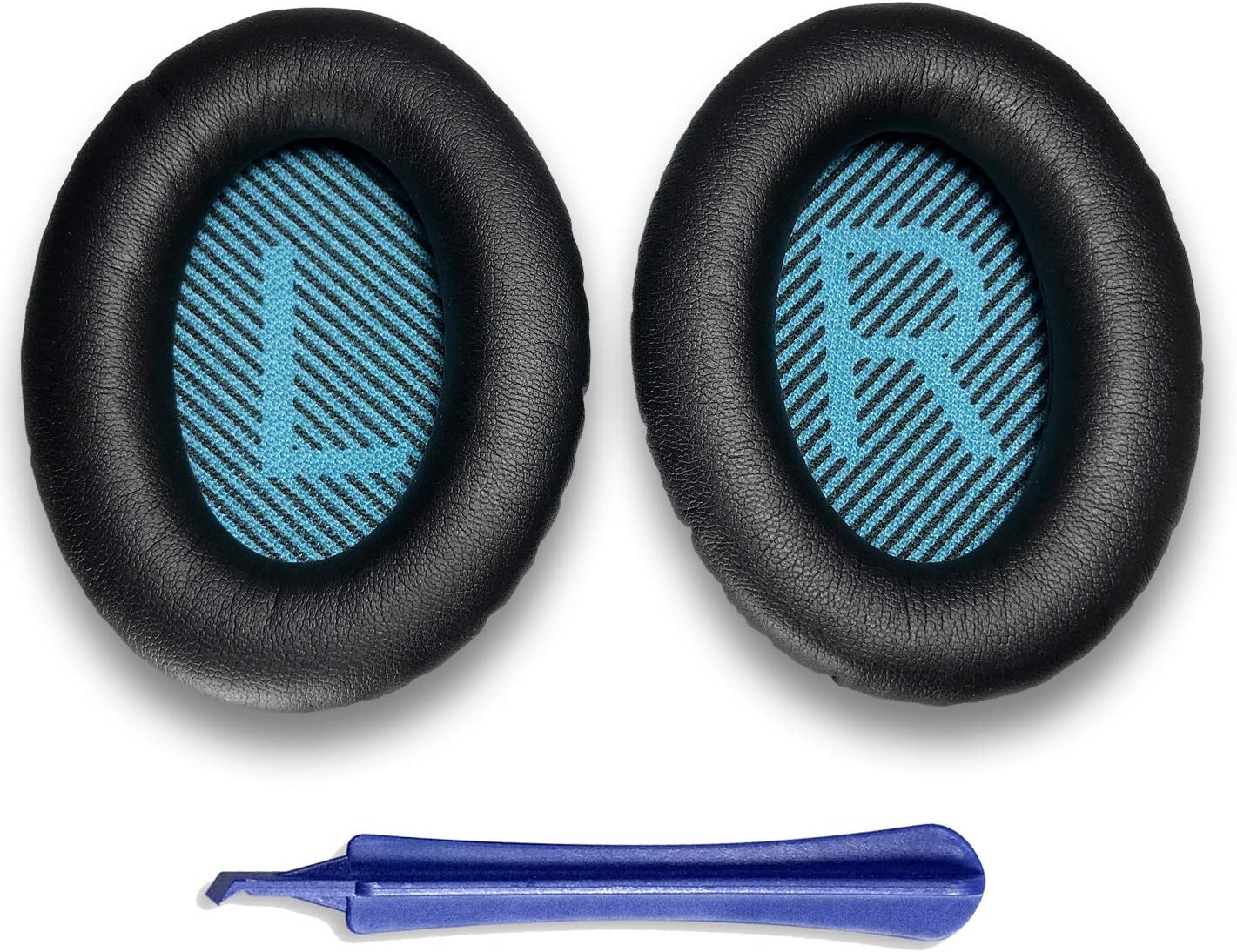 Replacement Ear Pads for Bose QC25 Compatible Replacement Ear Pads with QC25 - Compatible with QC25 QC35 QC2 QC15 Ae2 Ae2i Ae2w SoundTrue & SoundLink Ear Cushion [Black]