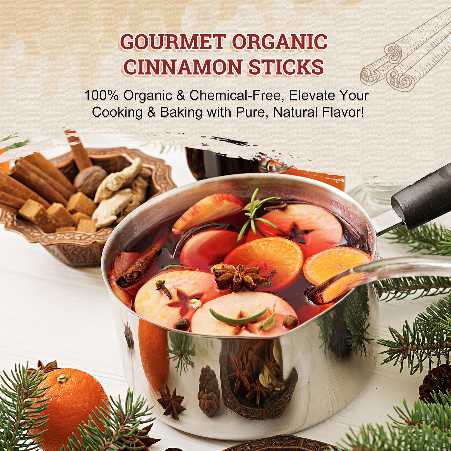 52USA Cinnamon Sticks 113,4 g – Premium Ceylon cannella per cuocere, bevande e cucinare – naturale, fresco e aromatico