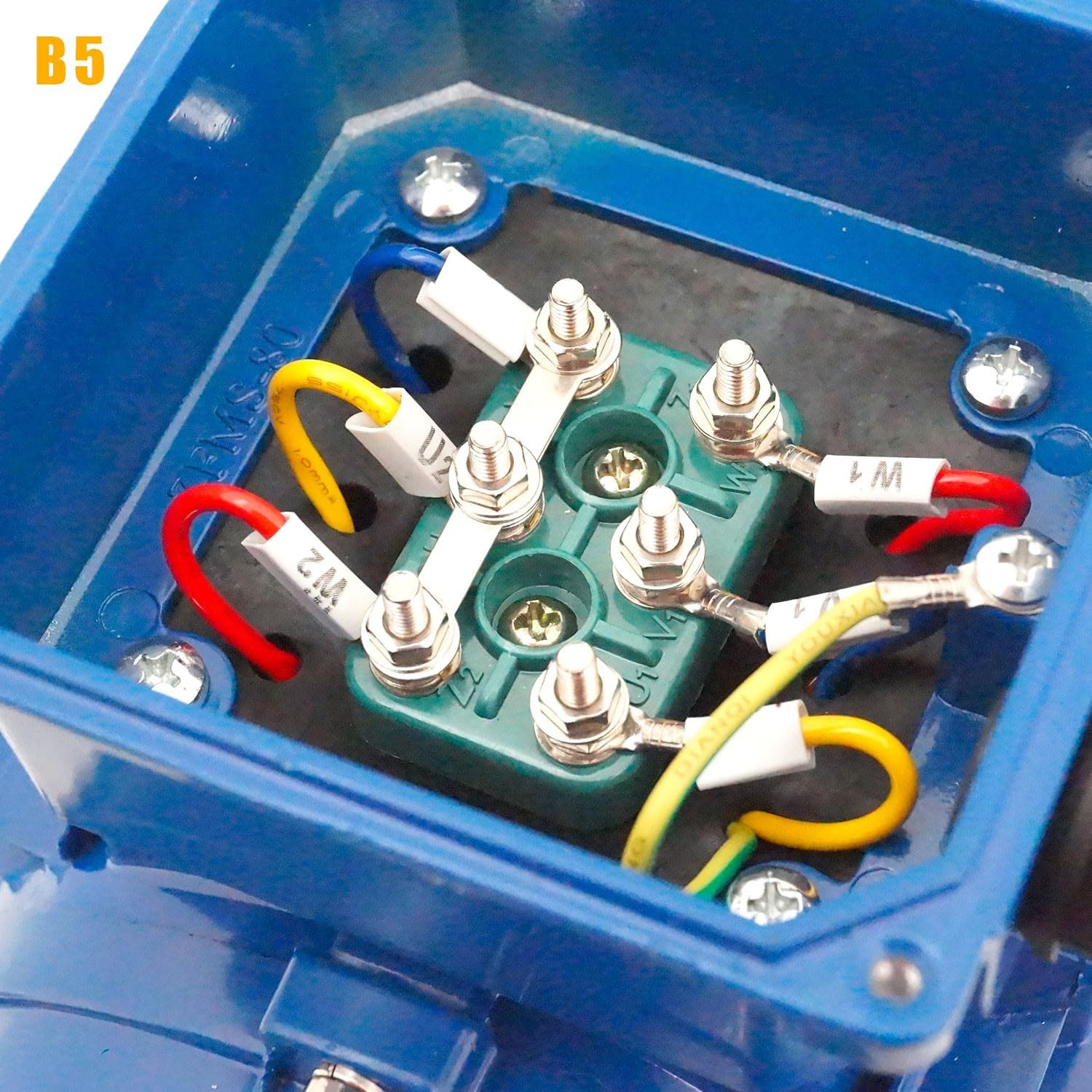 Motor eléctrico trifásico 0,18 kW CEMER MS 230/400 V 1500 rpm motor eléctrico asíncrono trifásico 0,25 CV brida B5 (con agujeros lisos), carcasa de aluminio – Protección IP55