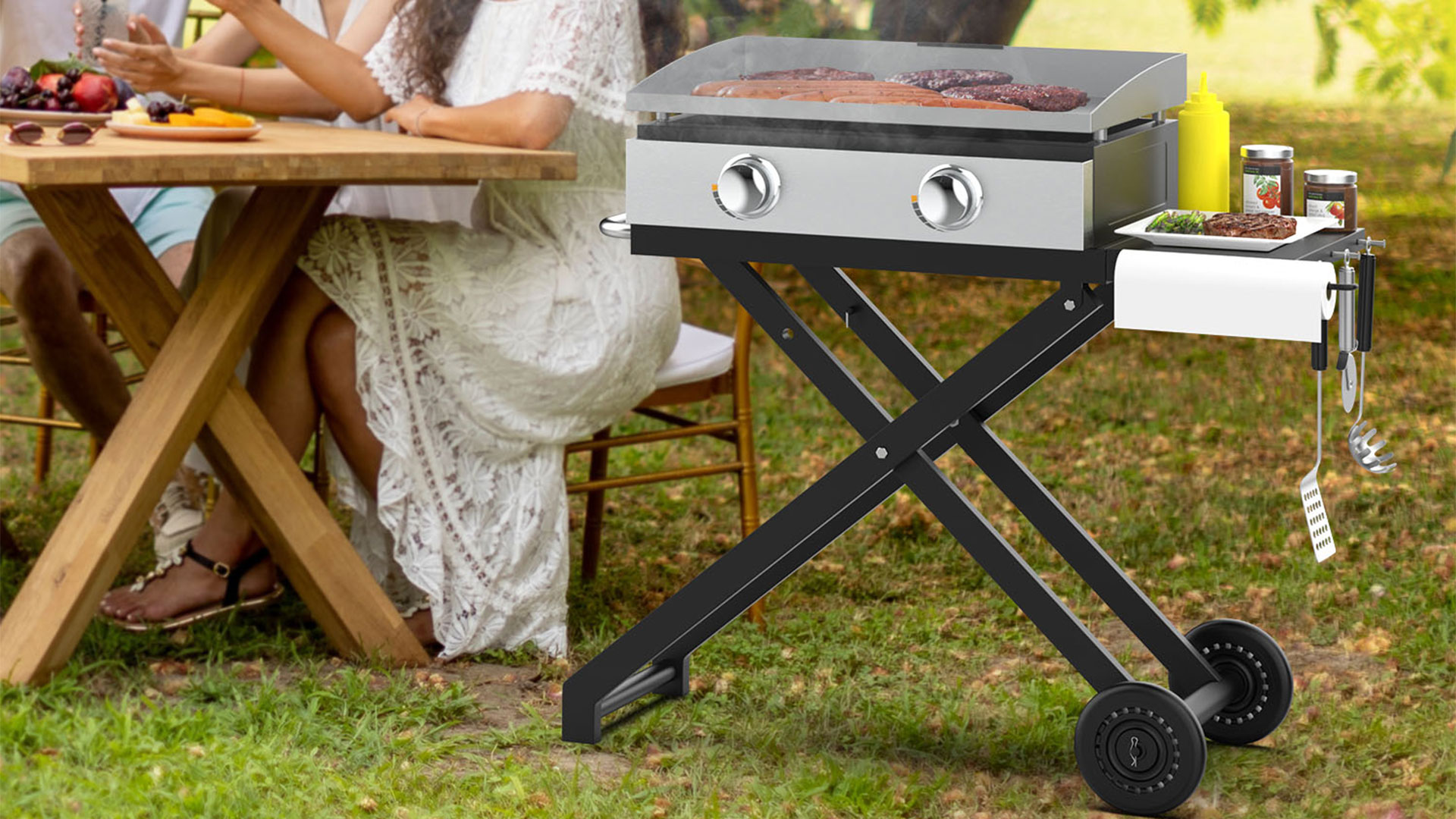 Blackstone 22'' Tabletop Griddle With Hood Stand Foldable