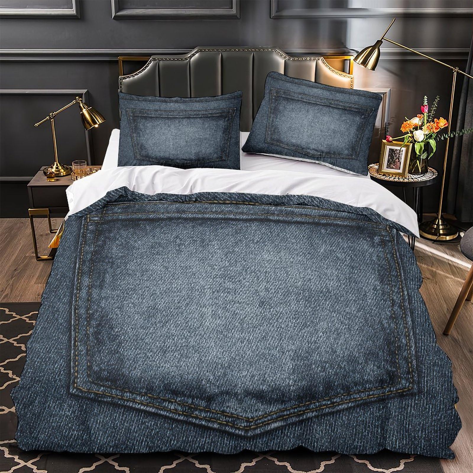 Parure de lit hypoallergique et ultra douce housse de couette zippée