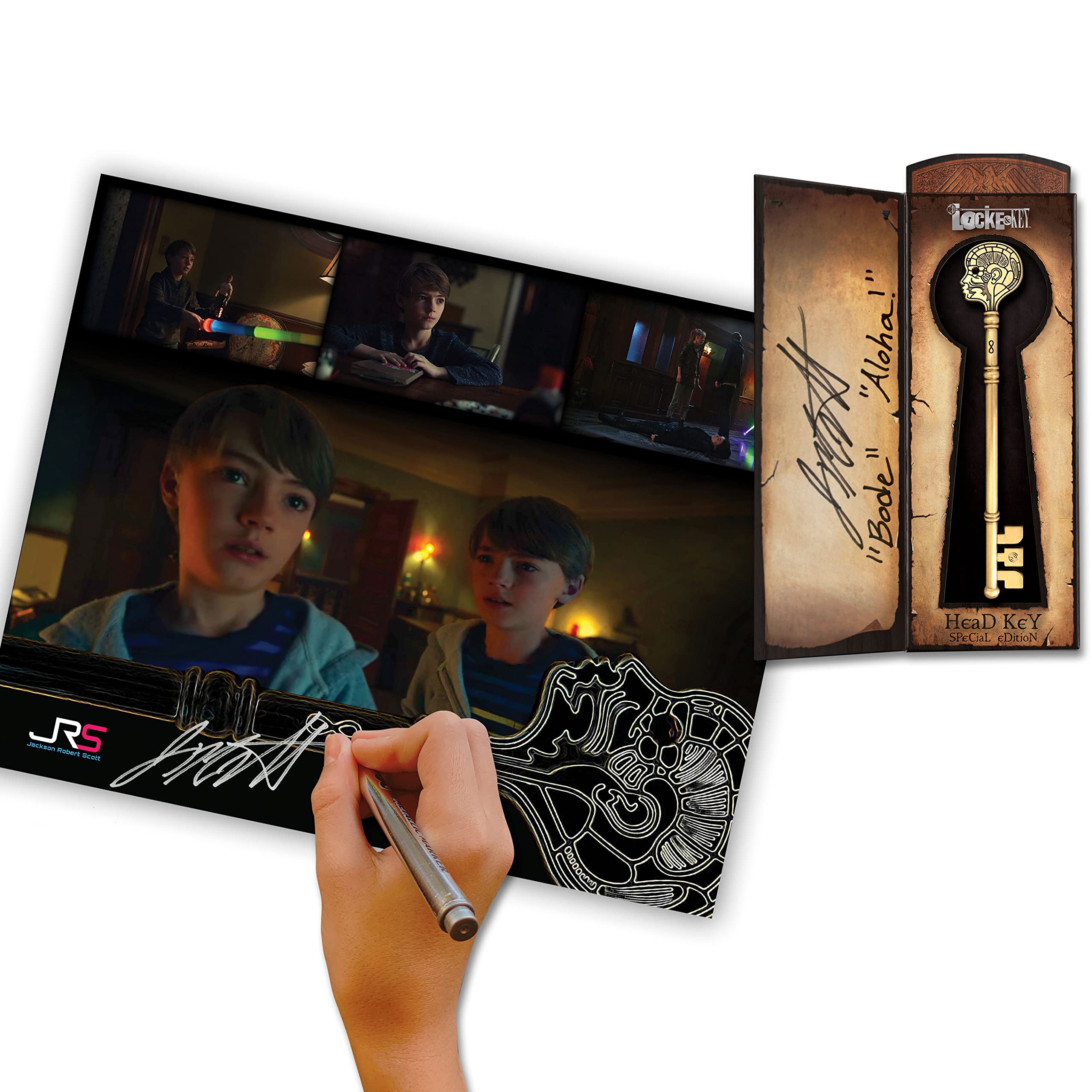 Jackson Robert Scott Special Edition Head Key with 8 inch x 10 inch Signed Photo Collage (Head Key Portrait)