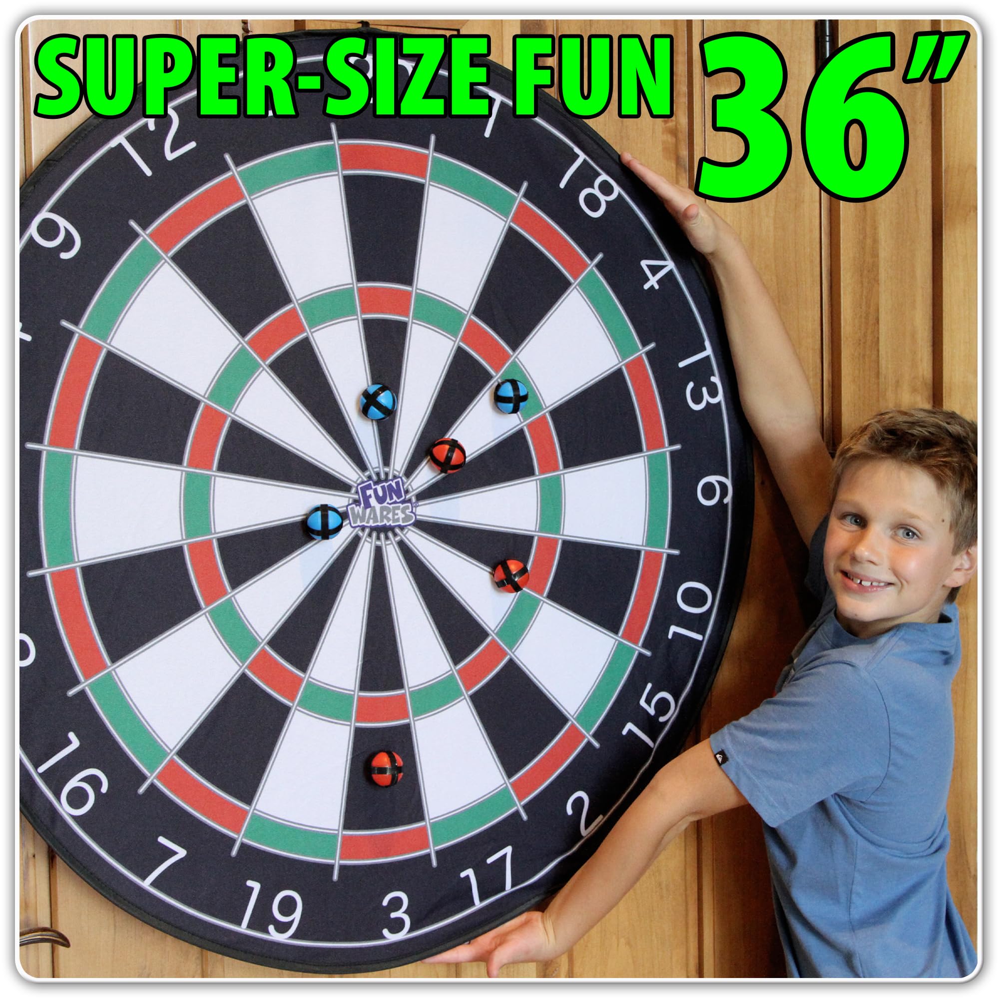 Buy Funwares 36" Giant Dart Board for Adults and Kids, 25 Larger Than The Competition for