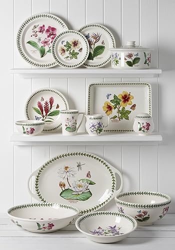 Miniatura 3 de Portmeirion Botanic Garden - Tazón bajo para servir Tazón para pasta de 10.5 pulgadas con motivos surtidos Fabricado en Inglaterra con loza fina