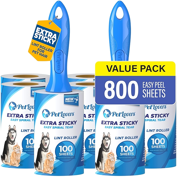 宠物爱好者超粘毛滚轮800张套装，狗猫毛发清除器