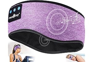 MUSICOZY Bluetooth Sleep Headphones with Eye Mask and Mic