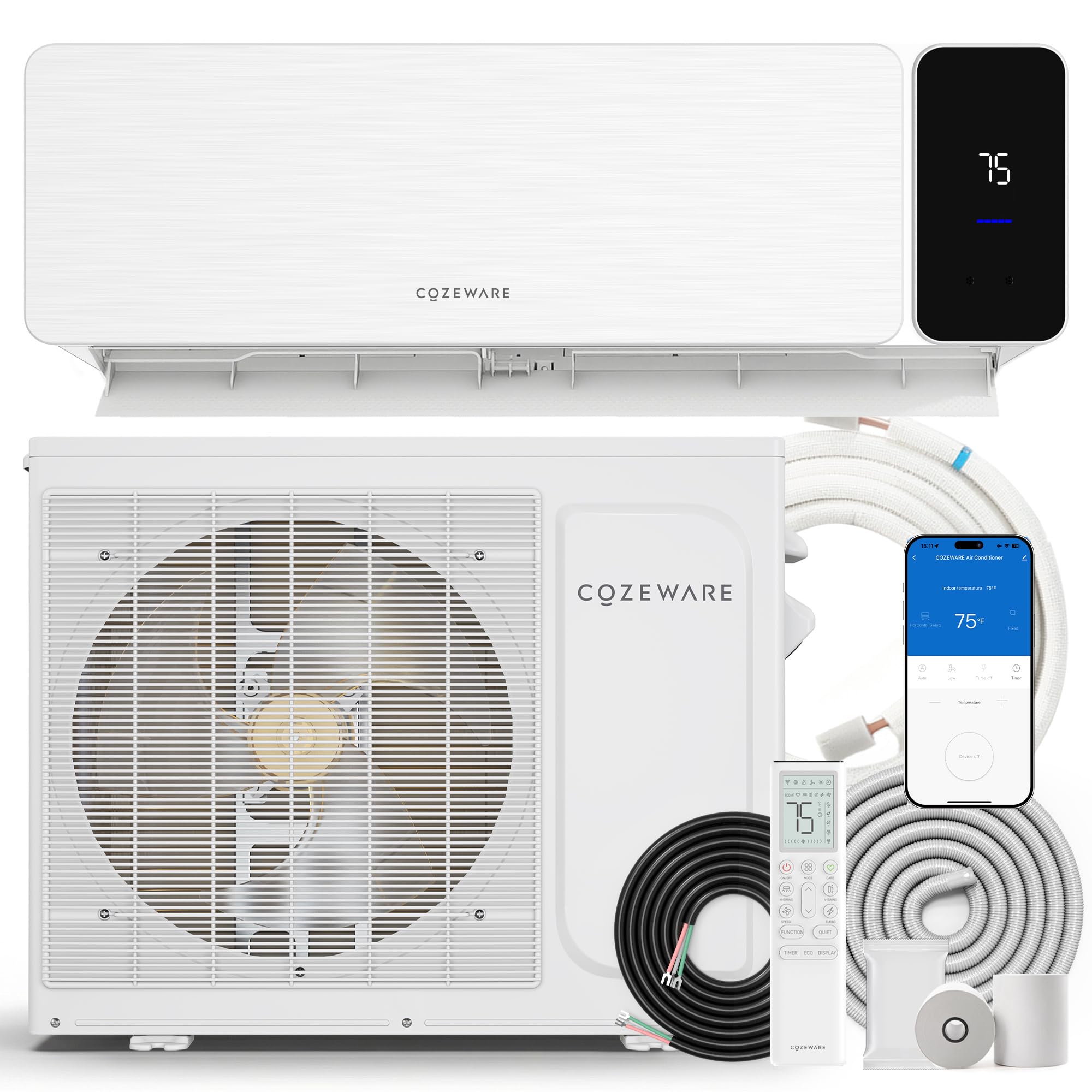 Cozeware Cozeware 9000 BTU Mini Split AC/Heating System 115V 18 SEER2