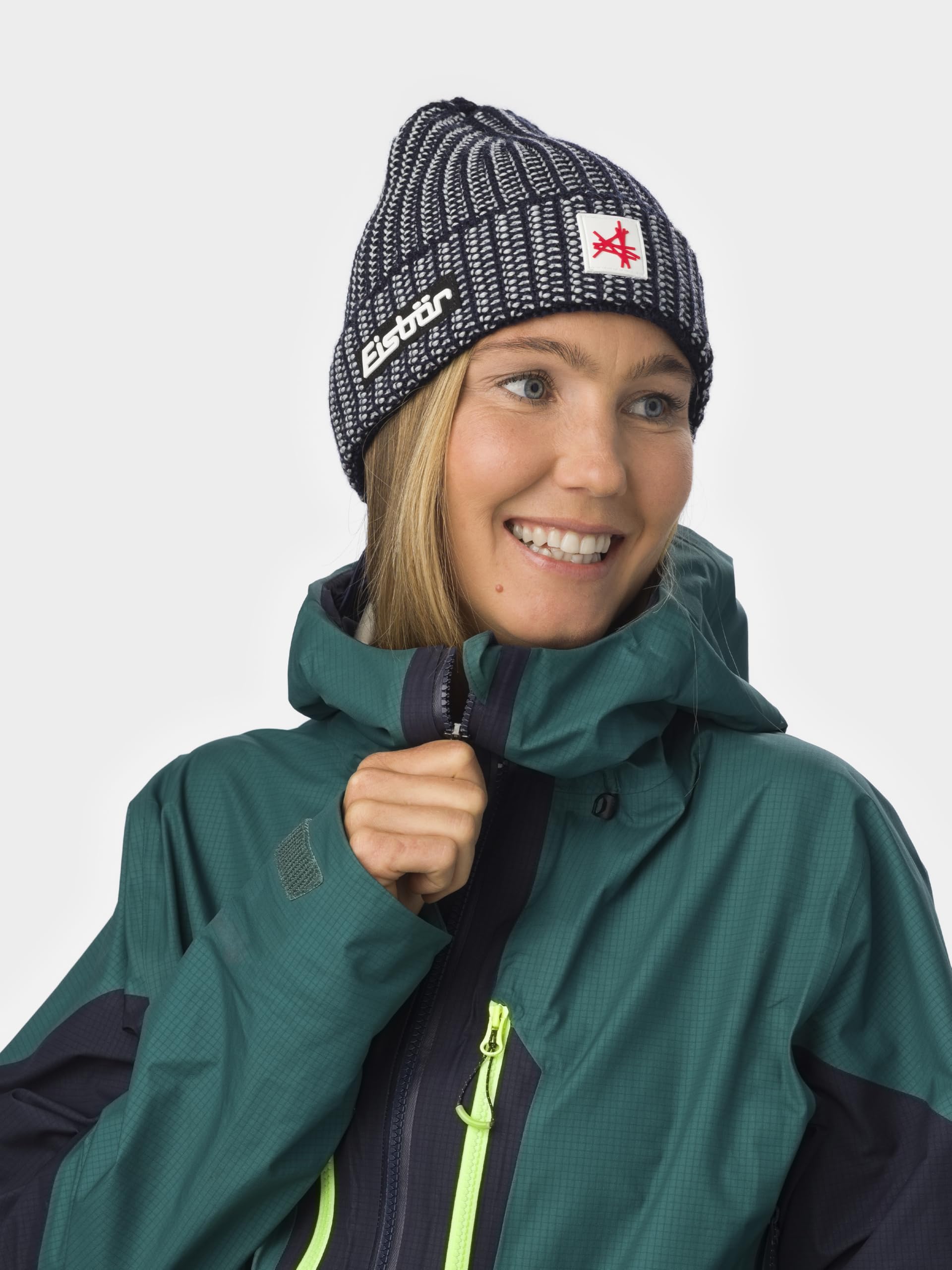 Eisbär Mütze Herren & Damen Sorrak Ski Austria - Merino Wintermütze Unisex mit Fleece schützt vor Kälte und Wind - Strickmütze atmungsaktiv thermoregulierend Wintermütze warm Skimütze Haube