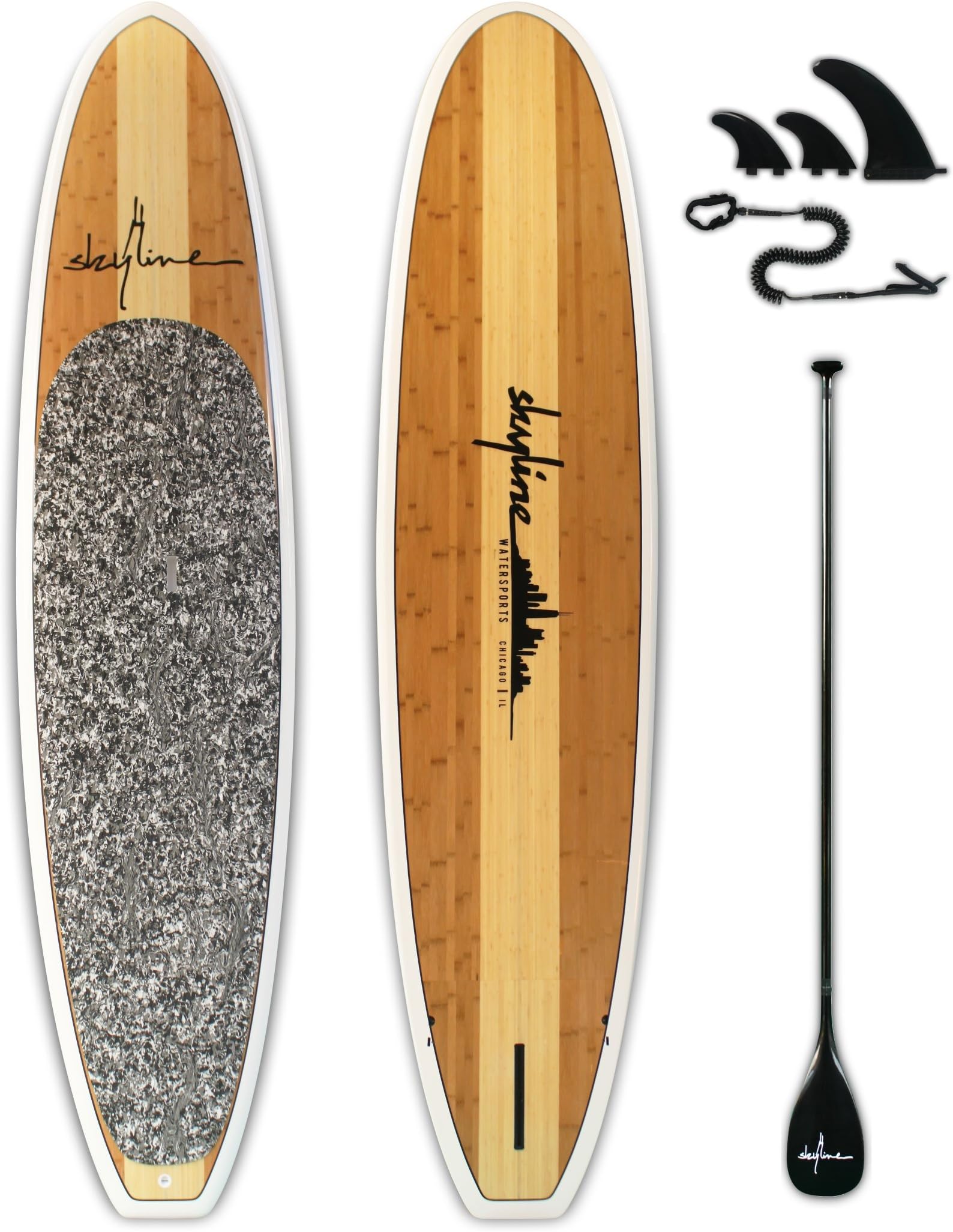 Islander Black Camo 11' Standup Paddle Board Combo - Includes Carbon Fiber Paddle, Leash, and Finset