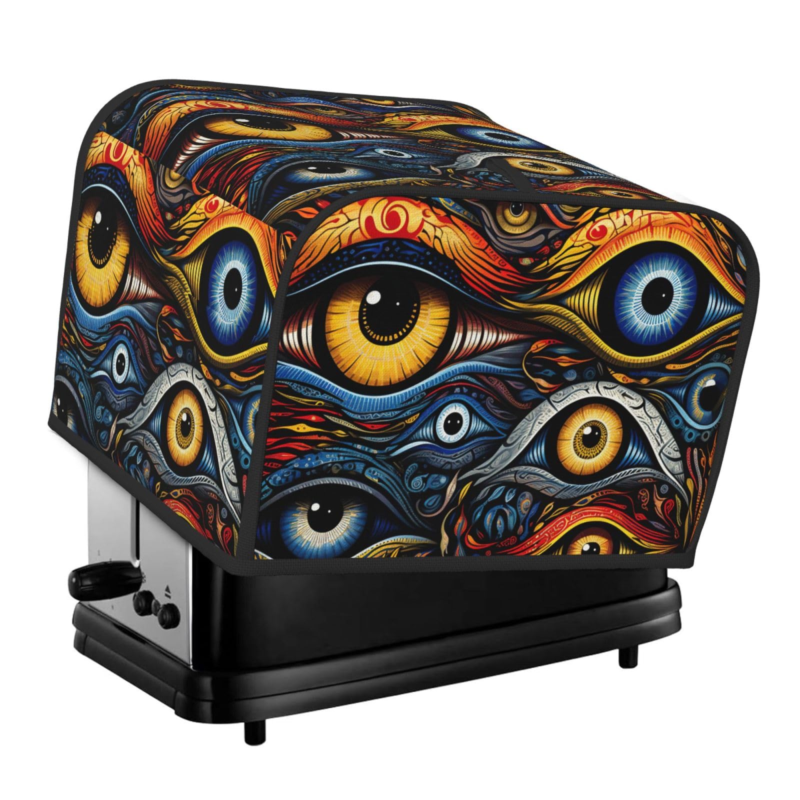 Eyes 1 Print 4-Slice Toaster Cover Dustproof Waterproof Kitchen Appliance Protector For Bread