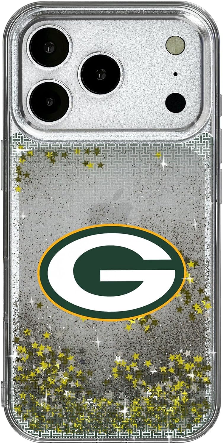 Keyscaper Green Bay Packers Linen Logo Glitter Case for iPhone
