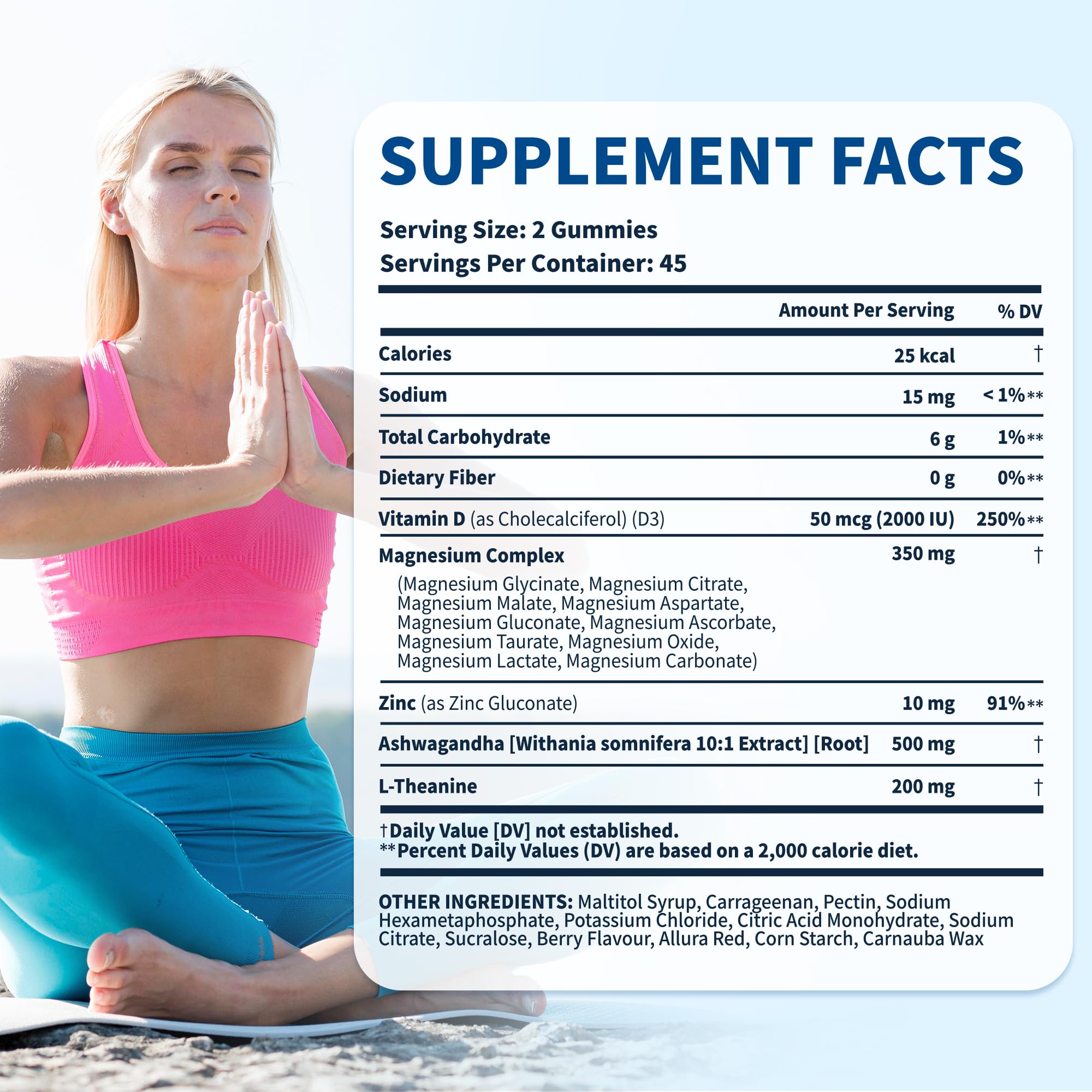 VEV Deep Calm Magnesium Complex 14-in-1 Glycinate Gummies for Women and Men — Amazon image 6