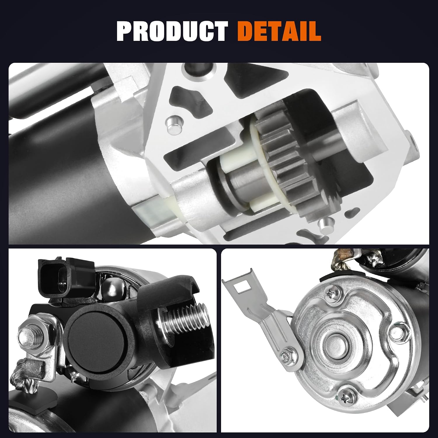 Starter Motor 3.5L Fit for 2007-2010 Honda Odyssey, 19008N M000T15771ZC 31200RGLA02, 12V 1.4KW 11-Tooth Clockwise