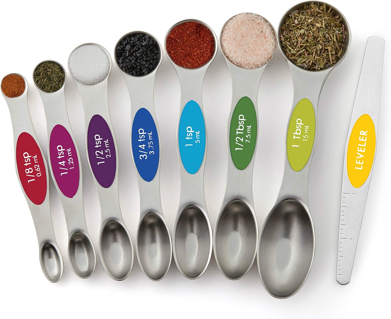 Spring Chef Stainless Steel Measuring Cups & Magnetic Measuring Spoons Set