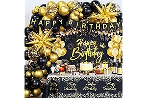 Ravishing Black and Gold Birthday Decorations