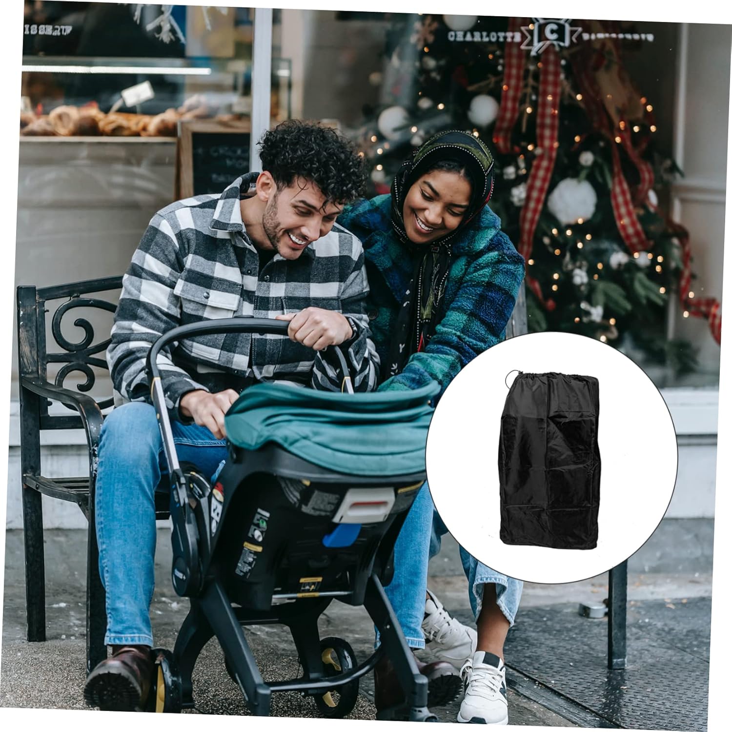 Stroller Travel Bag with Shoulder Straps for Airplane and Train Durable Gate Check Storage for Stroller Easy Clean and Convenient Access image 6 of 9 B0DXLF5FHB