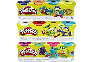 Play-Doh Full-Size 4-Pack Colors Gift Set Bundle (12 Cans - 48 Oz)