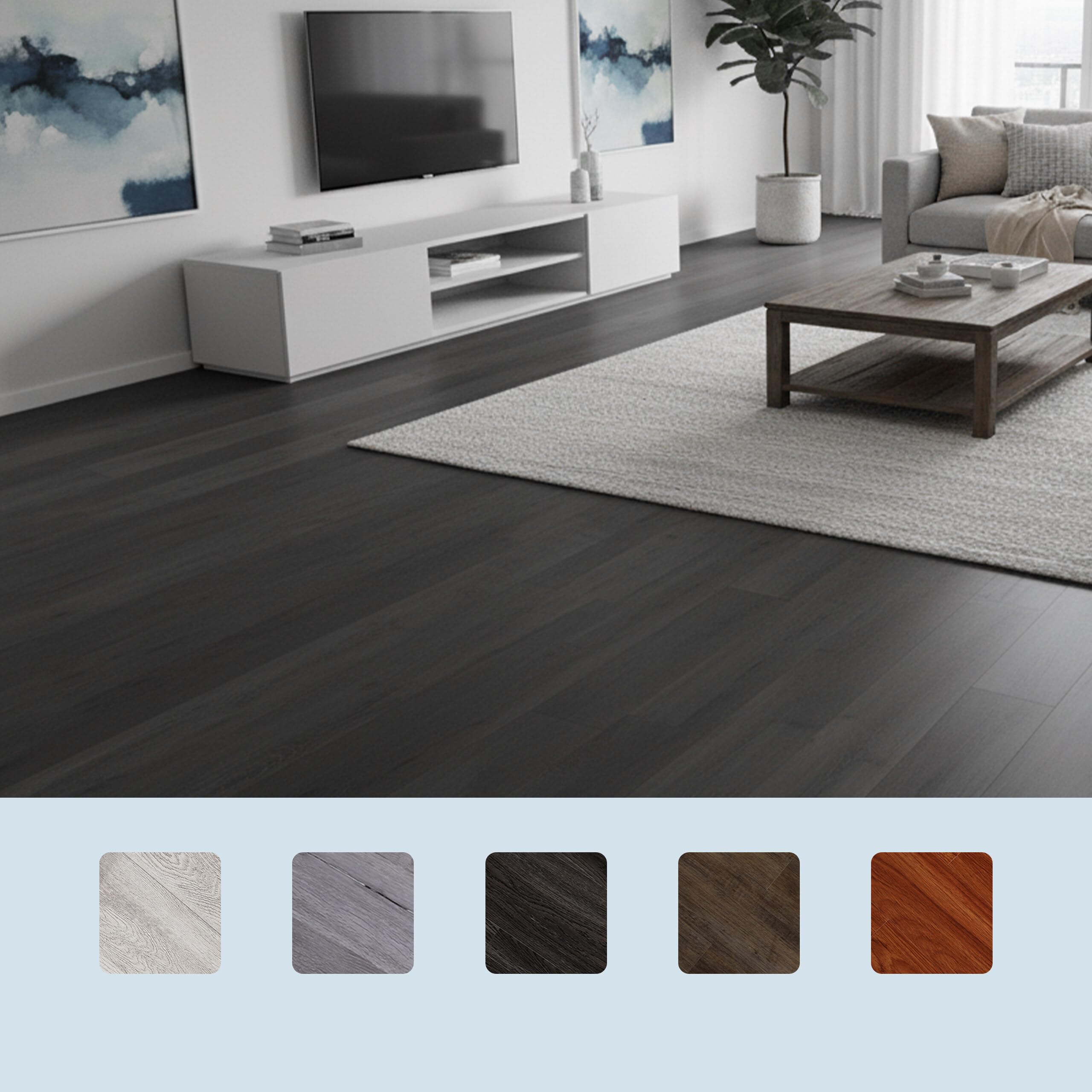Revêtement de Sol PVC Relaxdays Autocollant, 5 m²/36 pièces, Bois, Salle de Bain, Cuisine, Dalles 91 x 15 cm, Gris foncé