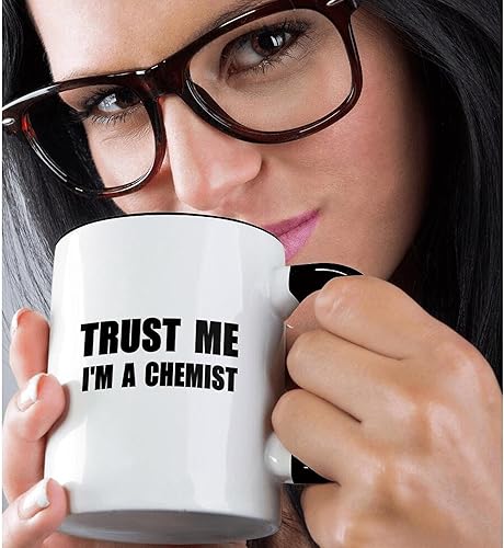 Miniatura 2 de 3dRose "Trust Me I'M A Chemist Fun Chemistry Humor Funny Science Job Work Gift" Taza, color negro, 11 onzas