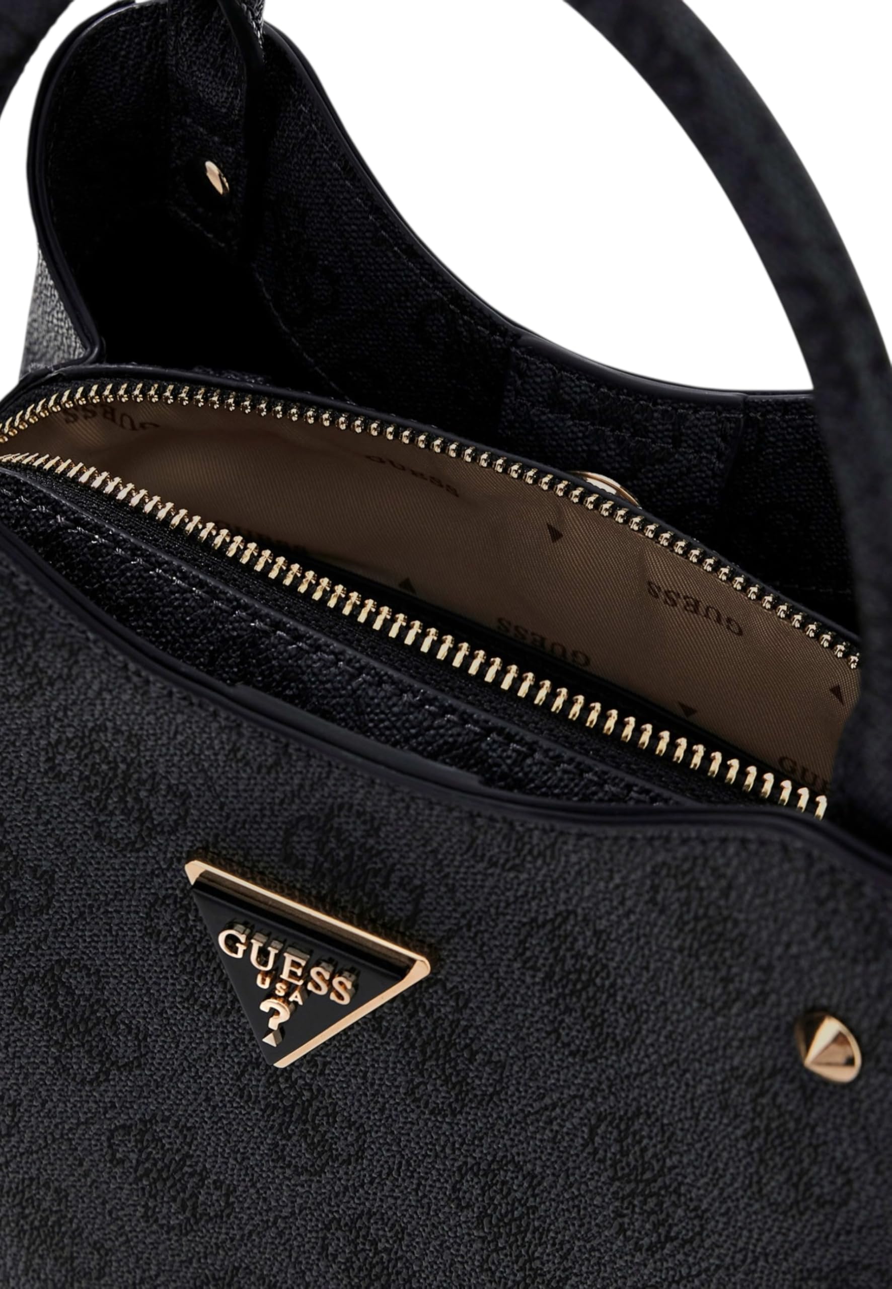 GUESS bolso bandolera Meridian II Girlfriend Carryall Bag Coal Logo gris oscuro