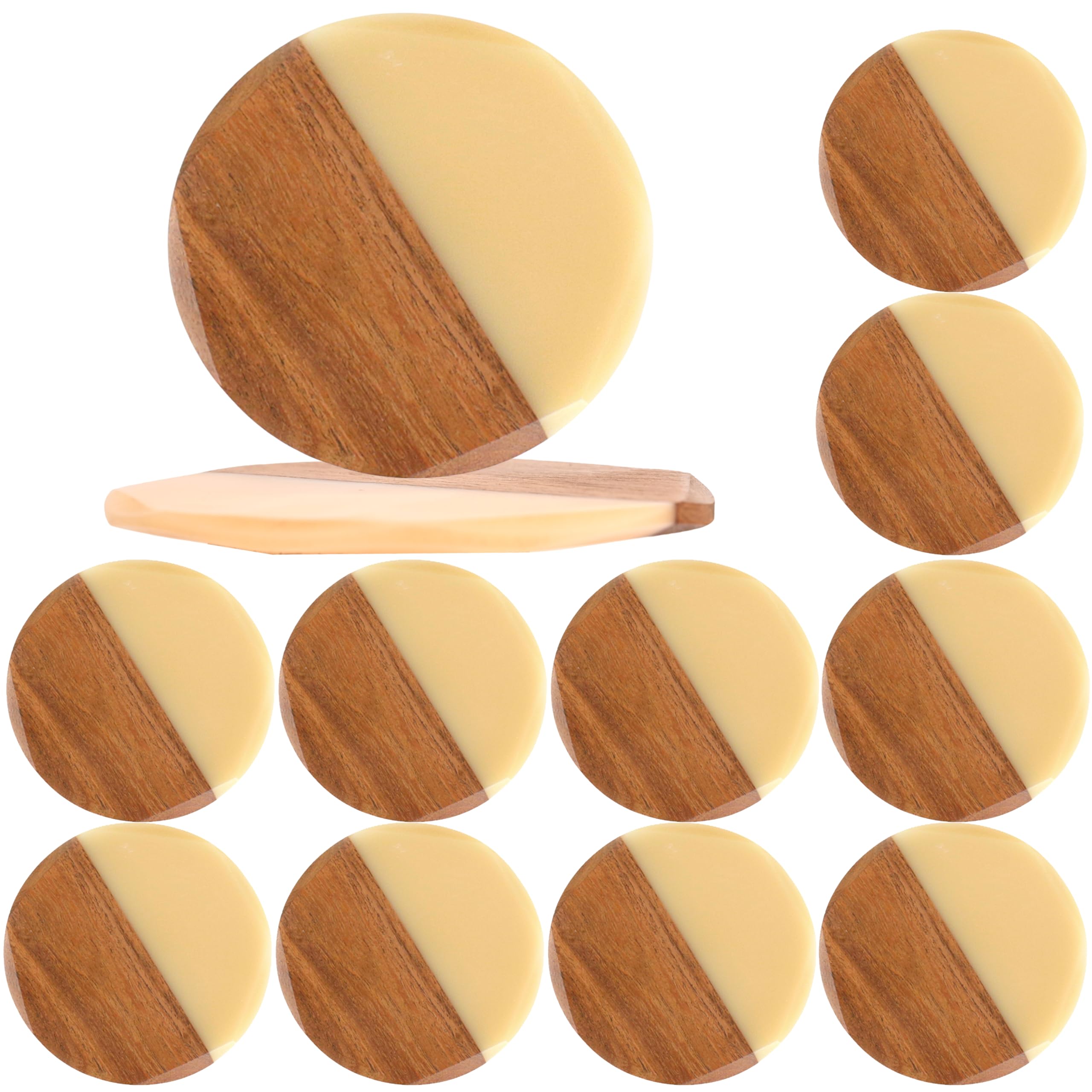 ALPHA Living HOME Handcrafted Jute Coaster Set – 12 Round, Non-Slip Drink Coasters for Ultimate Tabletop Protection & Rustic Indoor/Outdoor Décor