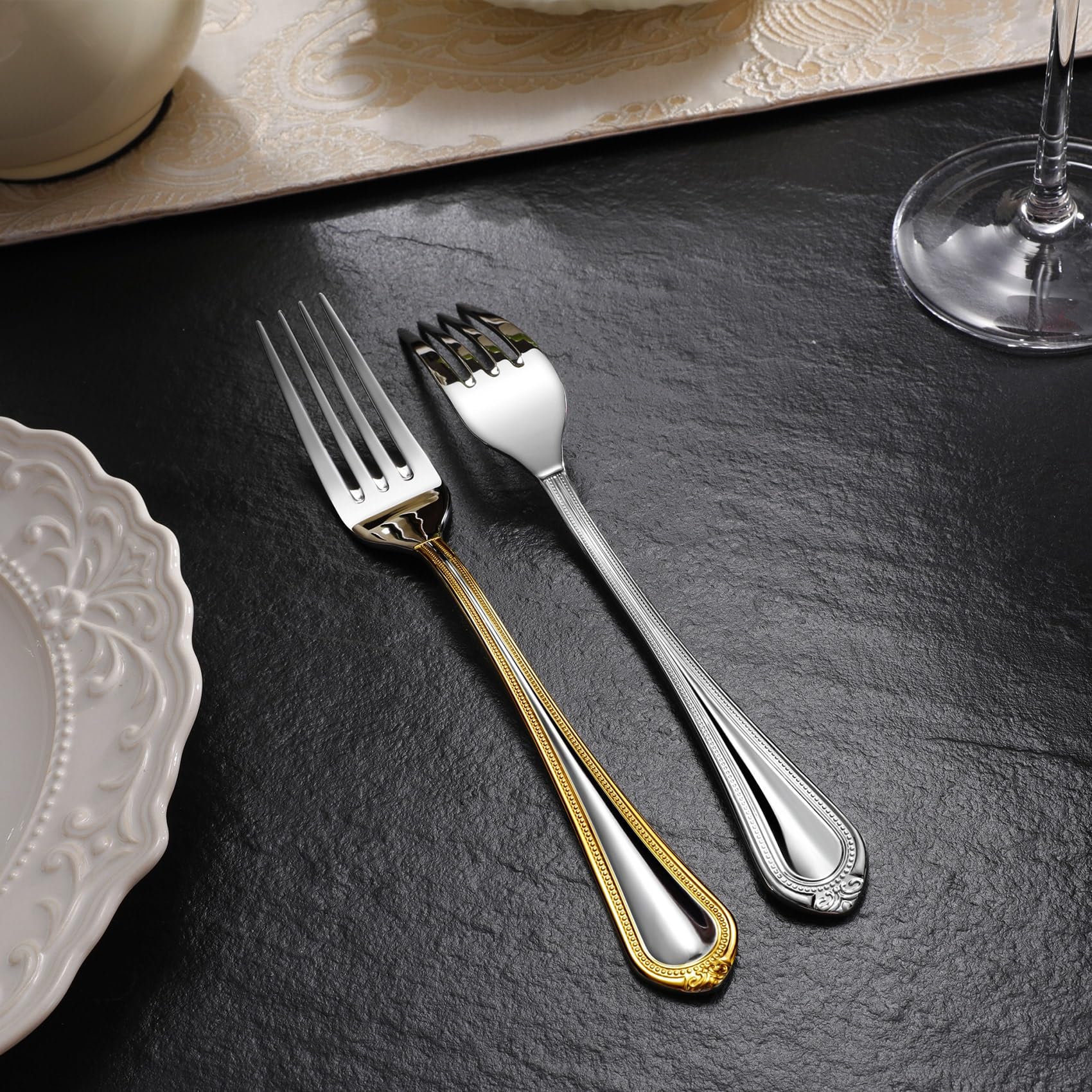 KEAWELL Premium Pearl Edge 4-Piece 7.3-Inch Fork Set (4, 7.3" Salad Forks) — Amazon image 4