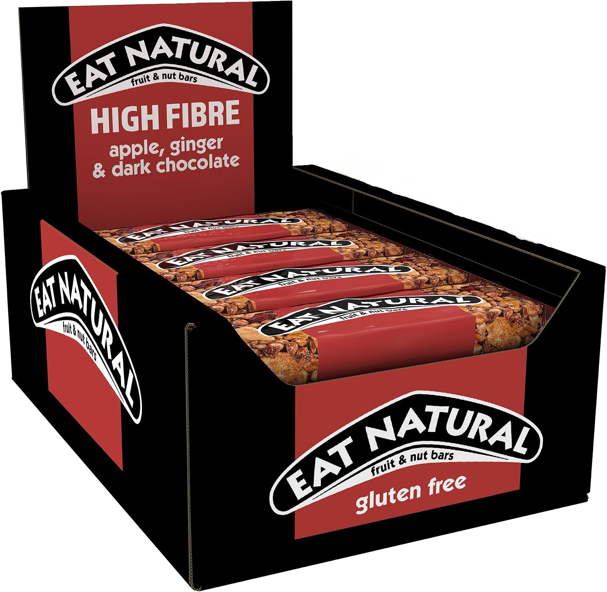 Eat Natural Apple, Ginger & Dark Chocolate Fruit & Nut Bars 12 x 40g