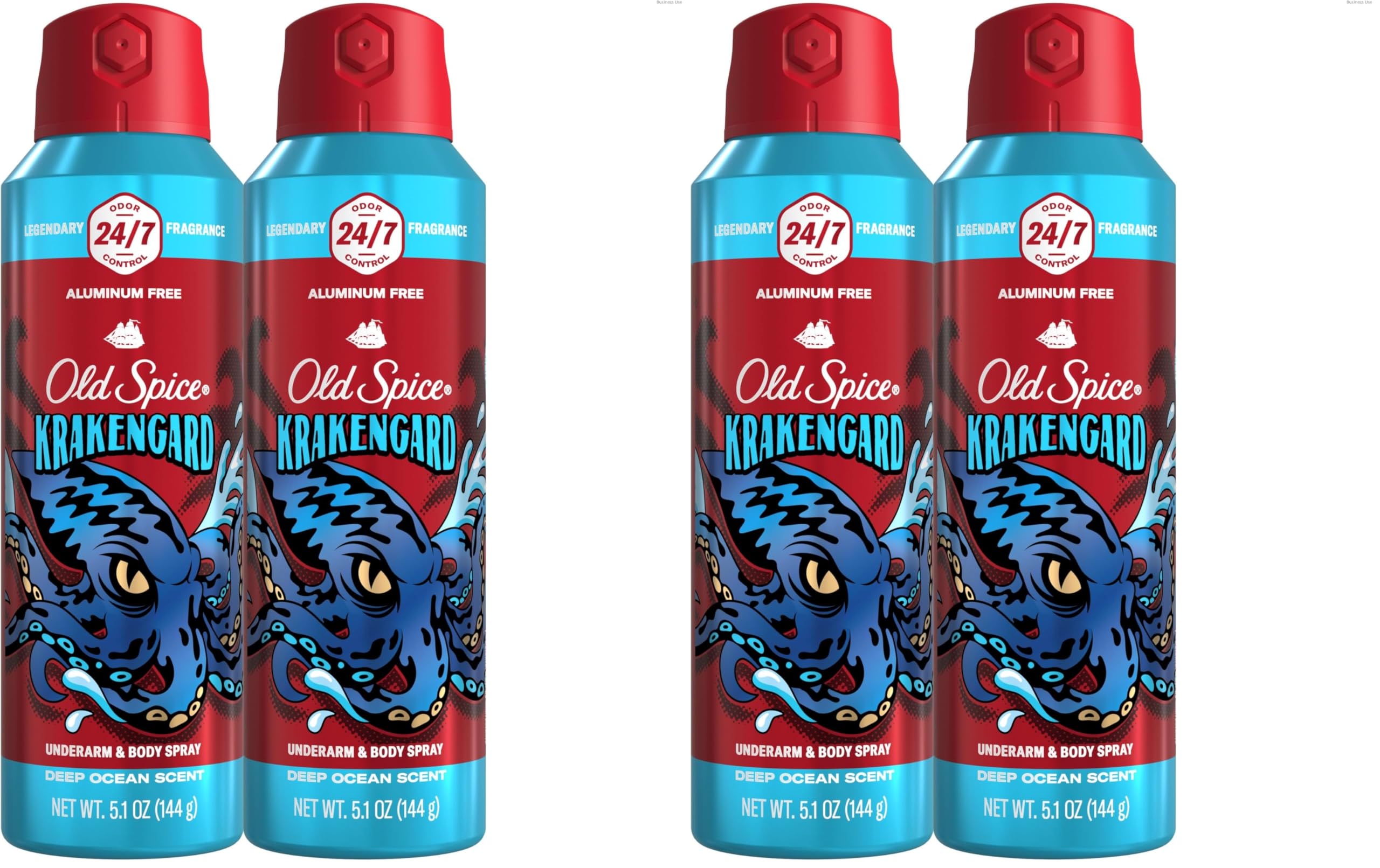 Amazon.com: Old Spice Aluminum Free Body Spray for Men, Krakengard