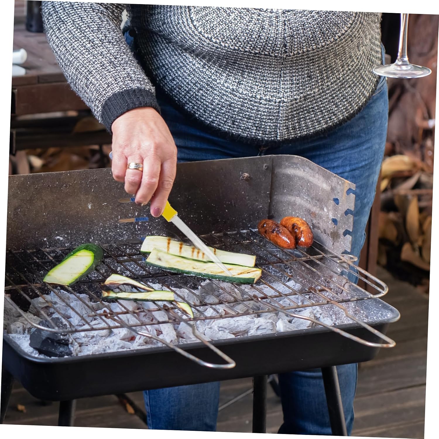 Reusable Meat Baster and Sauce Dropper for Barbecue Practical Kitchen Tool for Juicy Turkey Chicken Pork and More Camping and Outdoor Cooking