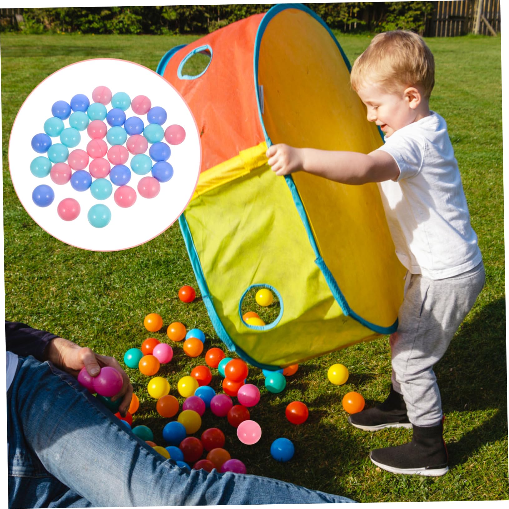Abaodam 100 Bolas de Piscina de Plástico Coloridas para Niños Diseño Redondo, Duraderas y Estables, Ideales para Juegos de Rolling y Pits