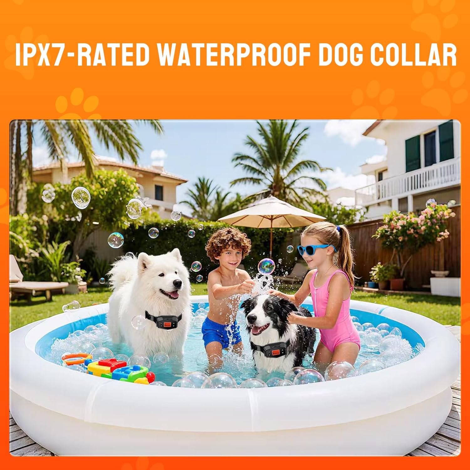 GPS Wireless Dog Fence System, Electric Dog Fence with 6-Level Adjustable Training, 36H Extended Life, 25-999yd Outdoor Containment, IPX7 Waterproof Rechargeable Collar for Medium & Large Dogs