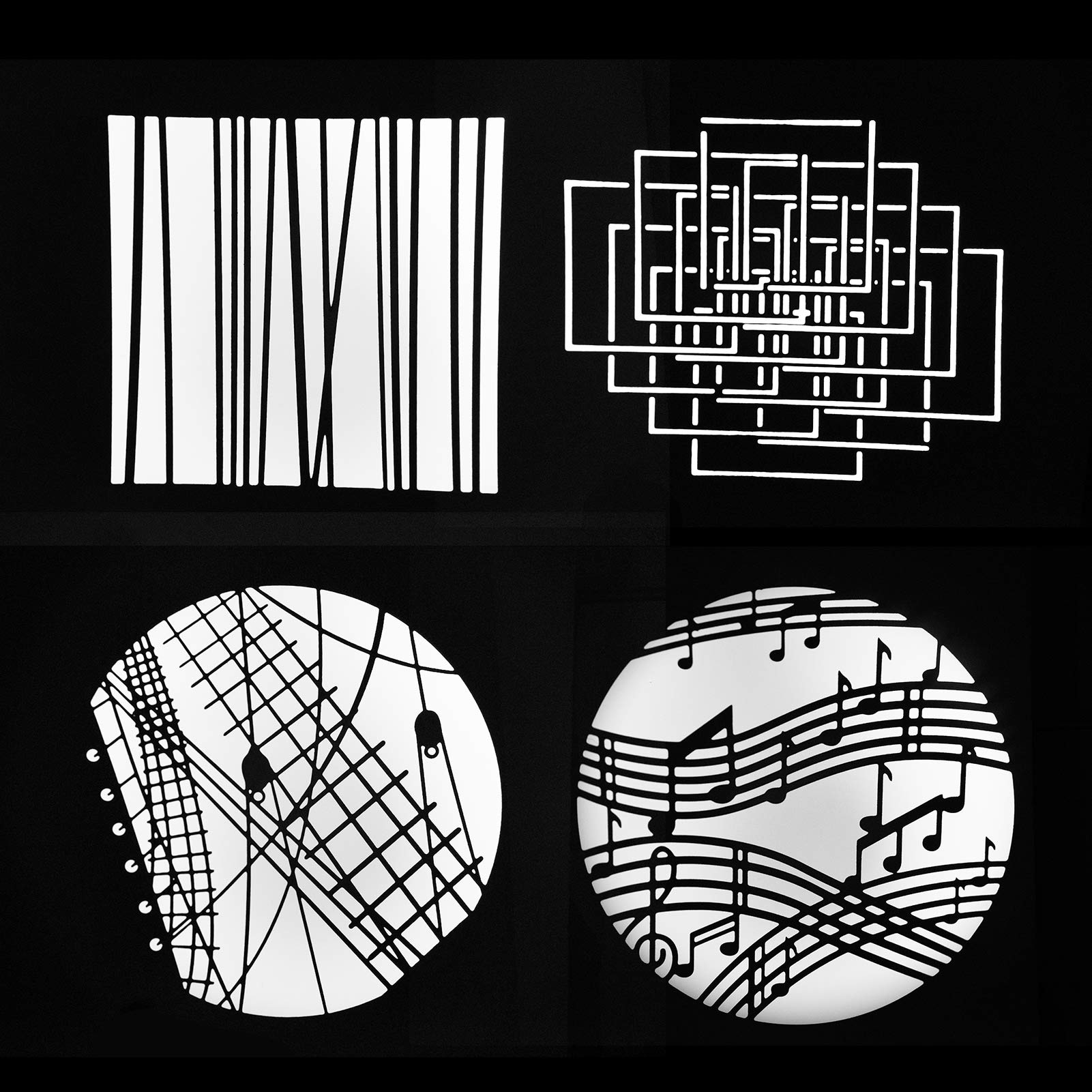 Andoer 6-Piece Gobo Pattern Set - Metal Plates For Optical Snoot Photography Lighting Effects